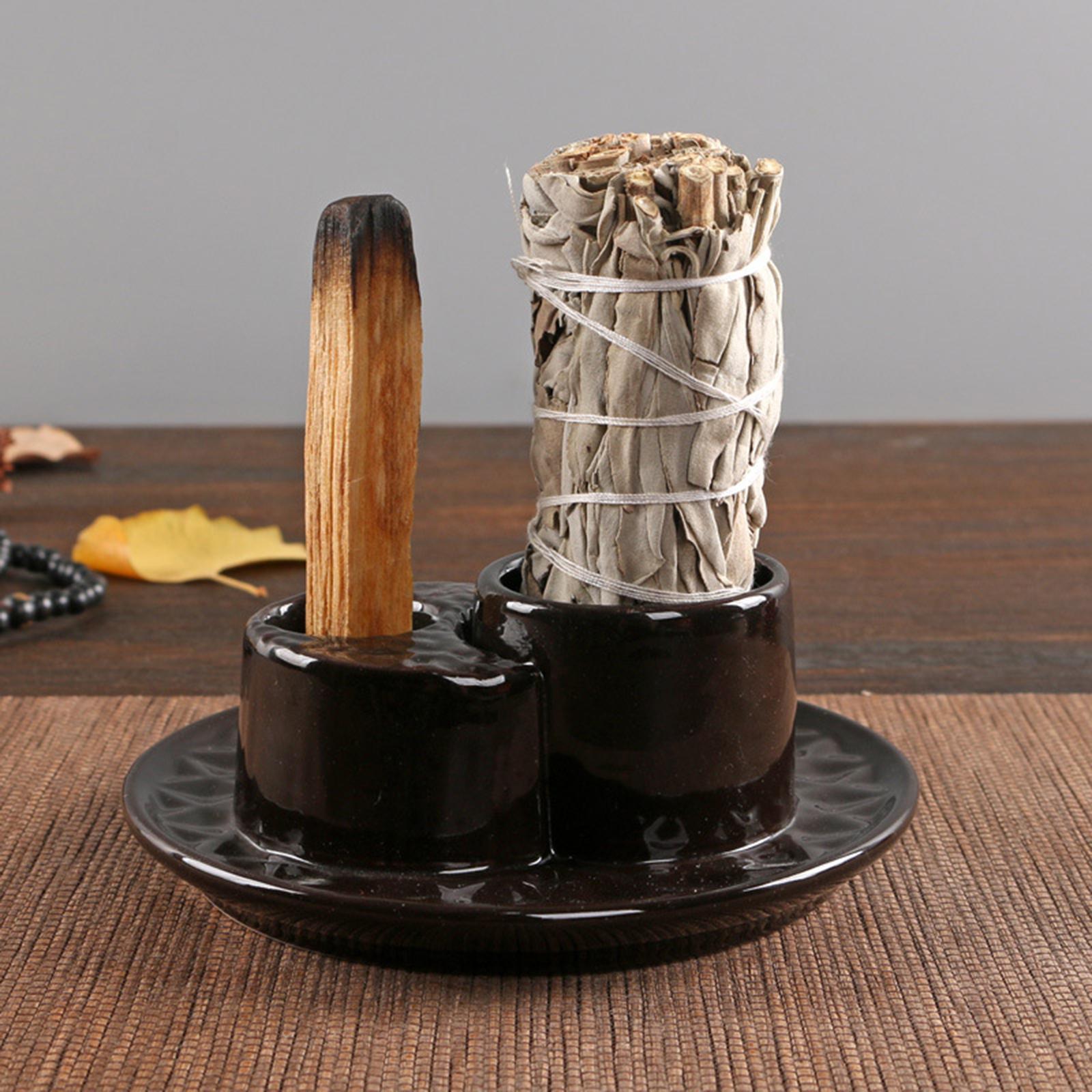 Incense Holder Portable Gift Incense Stick Holder for Desk Study Room Office Black
