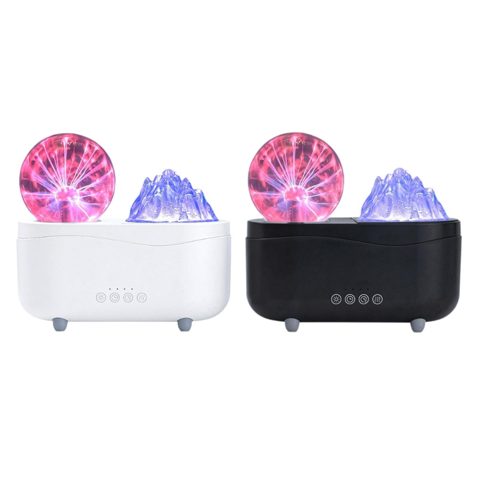 Simulation Flame Essential Oil Diffuser Portable for Reading Living Room SPA Black