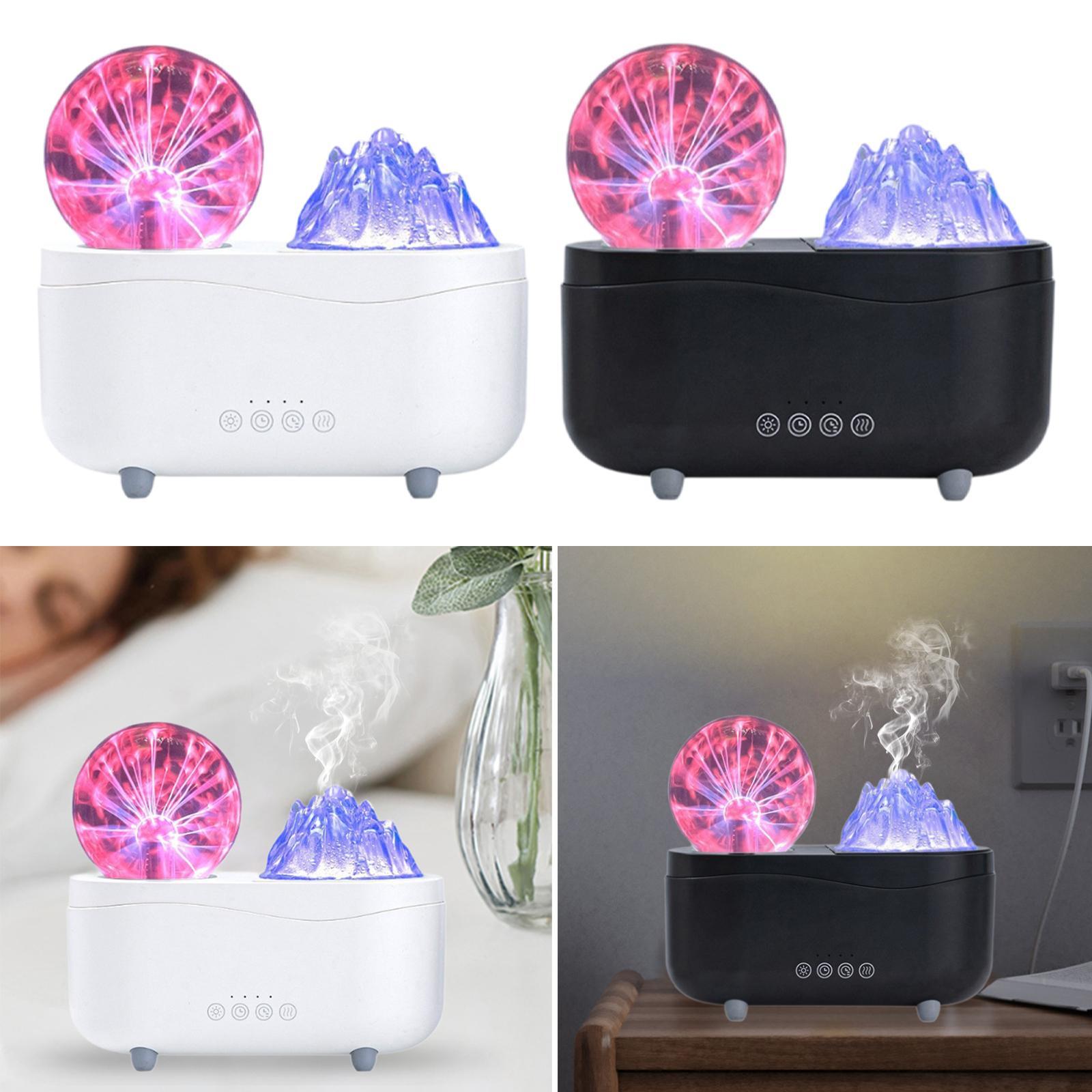 Simulation Flame Essential Oil Diffuser Portable for Reading Living Room SPA Black