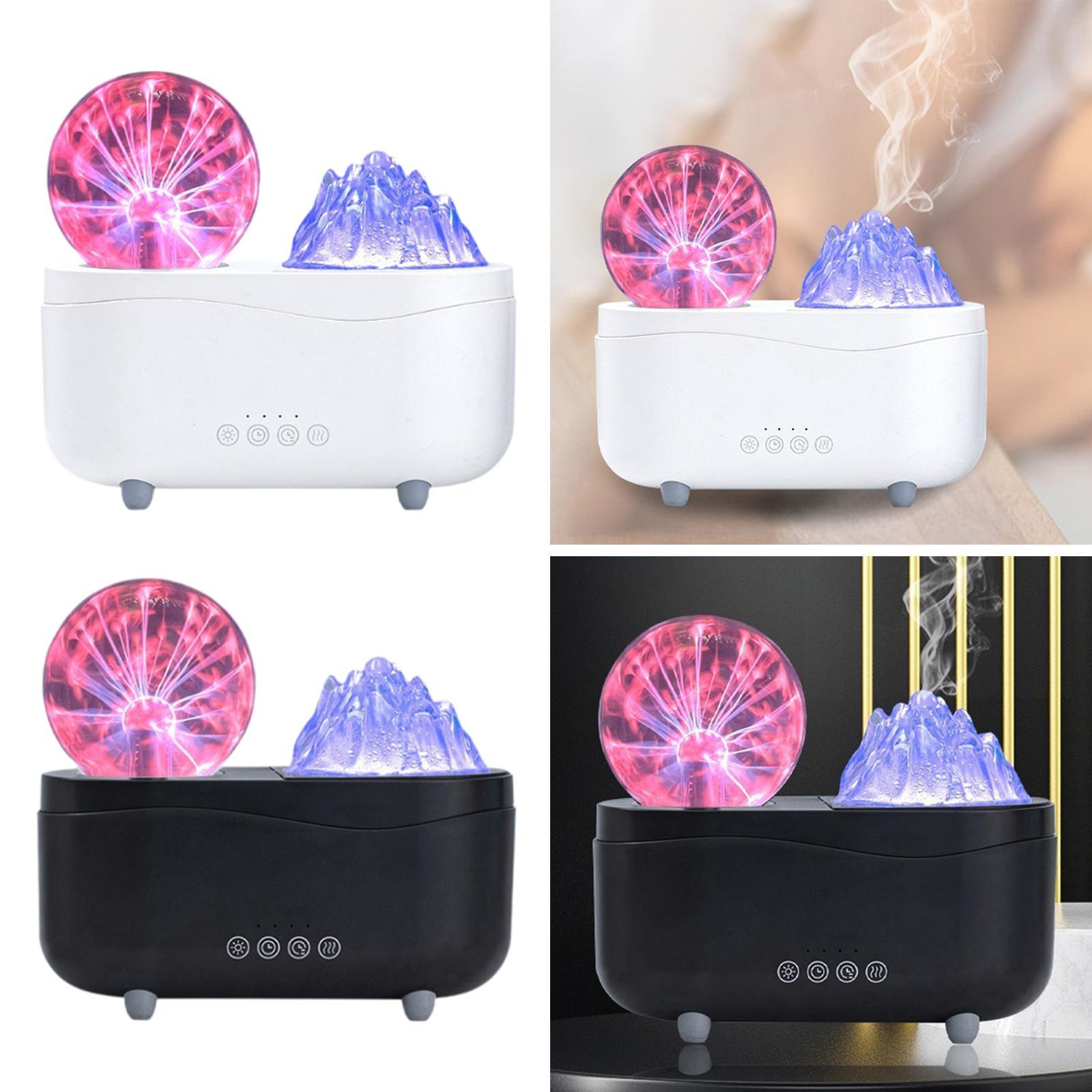Simulation Flame Essential Oil Diffuser Portable for Reading Living Room SPA Black