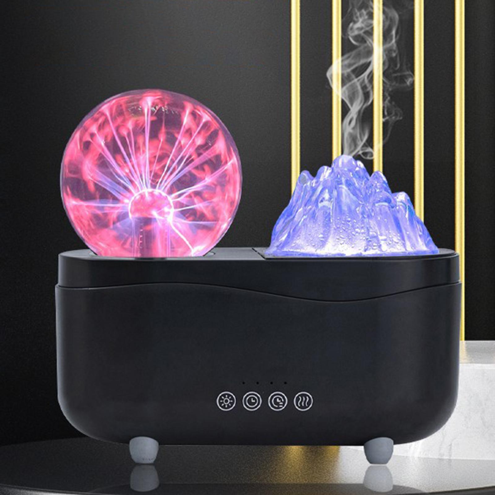 Simulation Flame Essential Oil Diffuser Portable for Reading Living Room SPA White