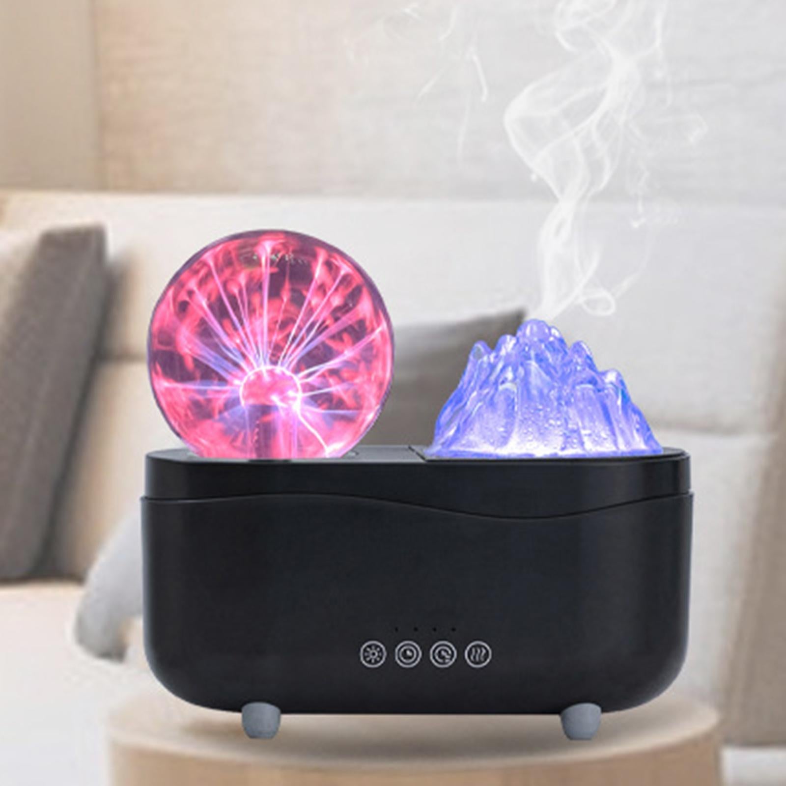 Simulation Flame Essential Oil Diffuser Portable for Reading Living Room SPA White