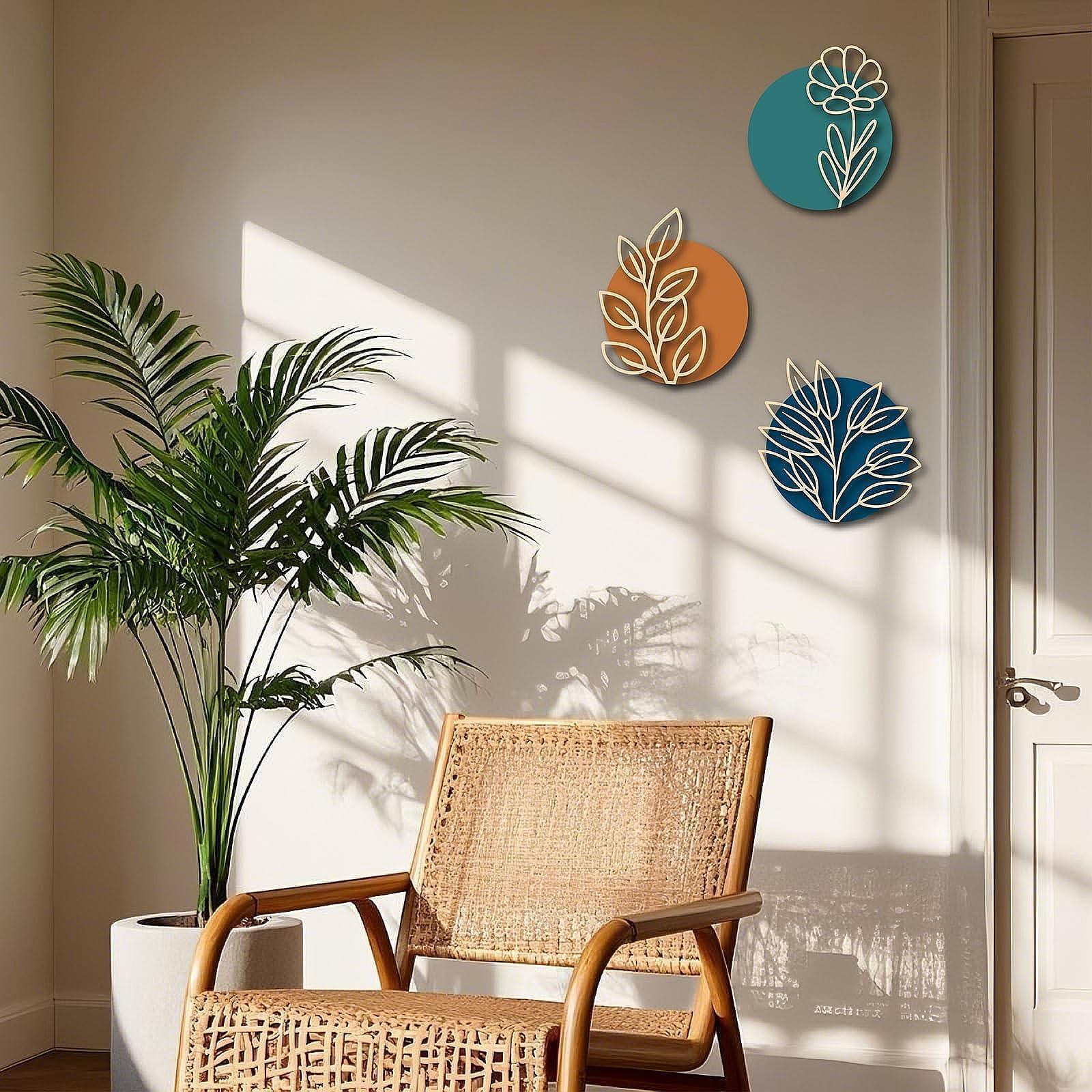 Leaf Wood Wall Wooden Bohemian Signs for Housewarming Gifts Porch Garden