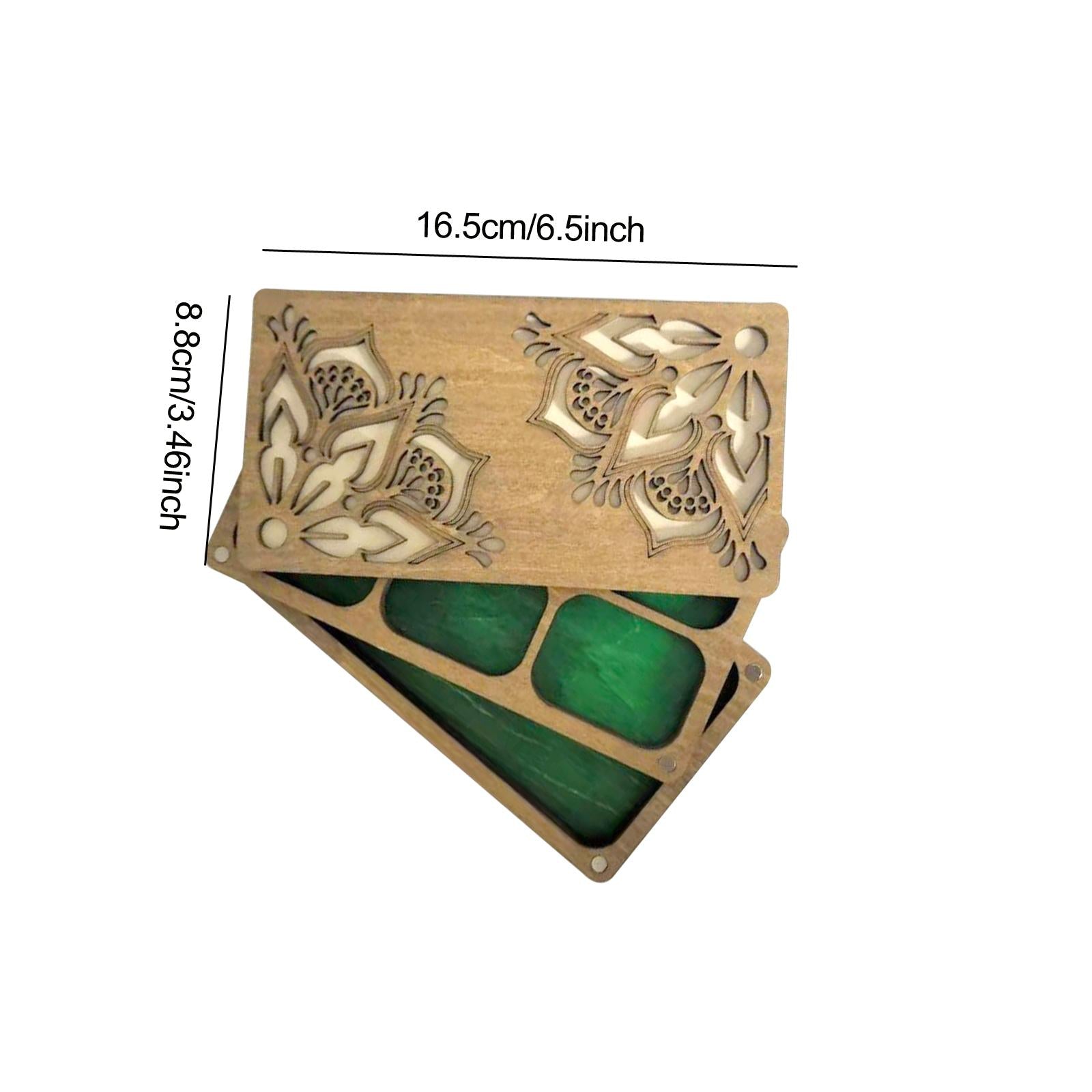 Bead Sorting Tray Wooden Organizer Box Beading Display Bead Storage Solution 16.5cmx8.8cmx2.5cm