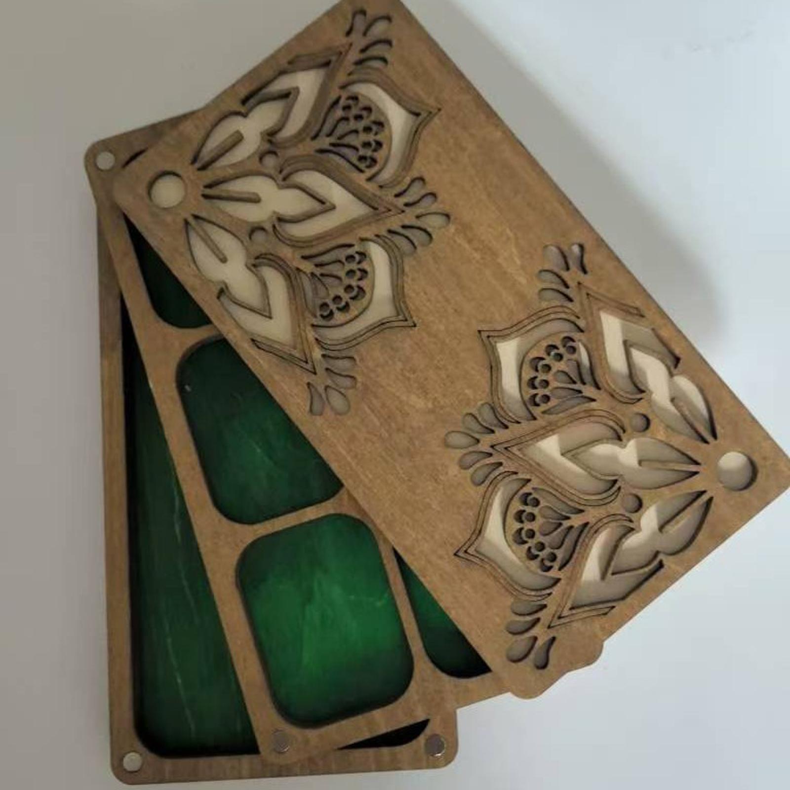 Bead Sorting Tray Wooden Organizer Box Beading Display Bead Storage Solution 16.5cmx8.8cmx2.5cm