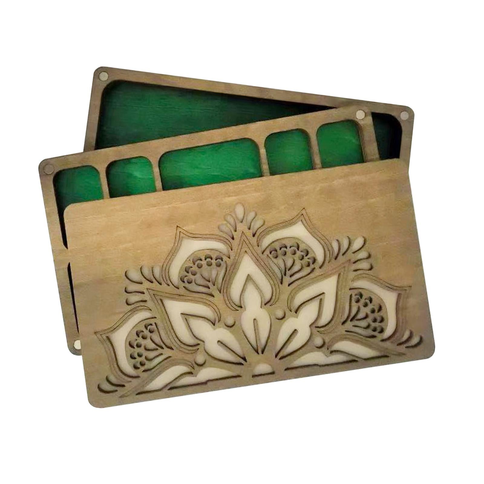 Bead Sorting Tray Wooden Organizer Box Beading Display Bead Storage Solution 17.8cmx10.3cmx2.5cm