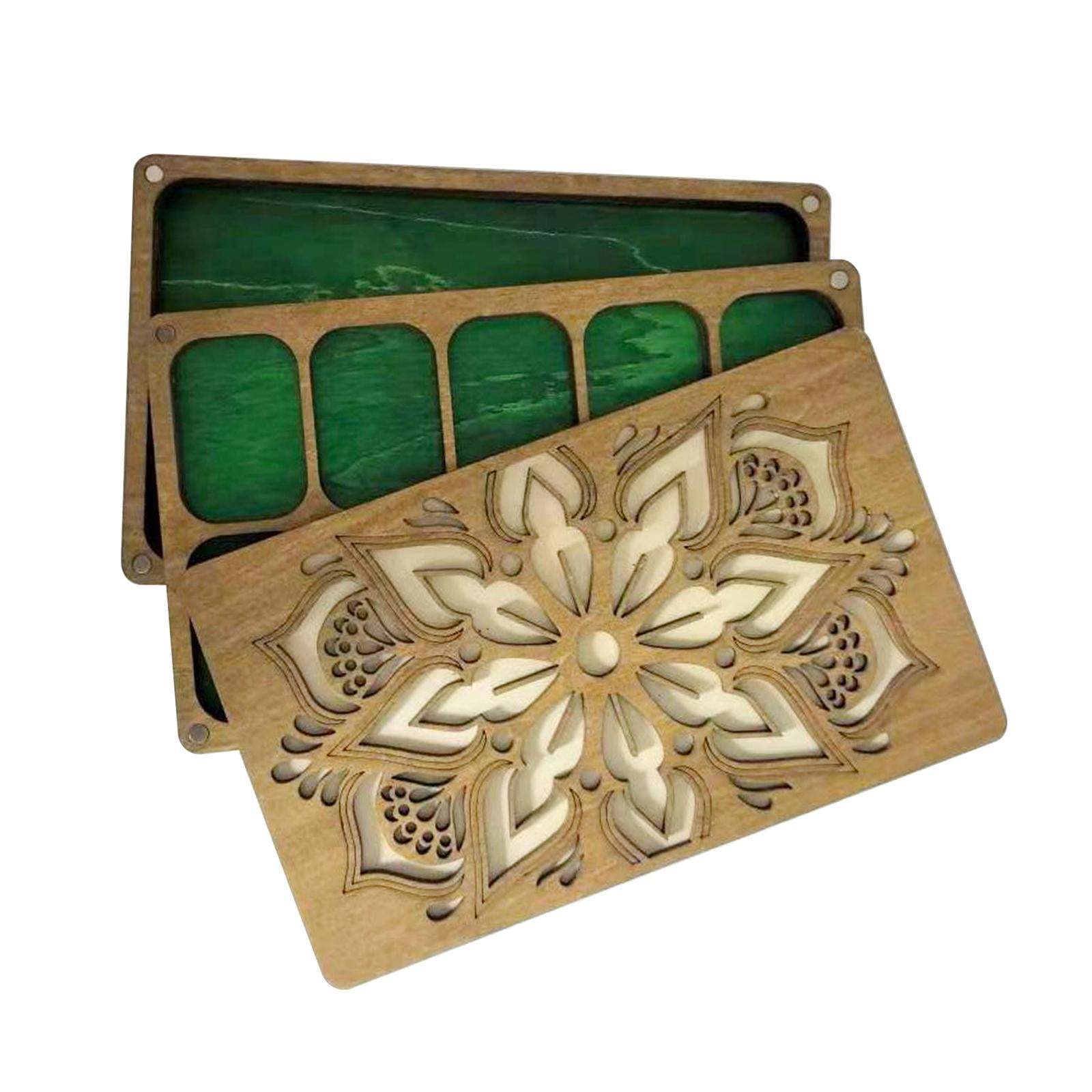 Bead Sorting Tray Wooden Organizer Box Beading Display Bead Storage Solution 19.5cmx12cmx2.5cm
