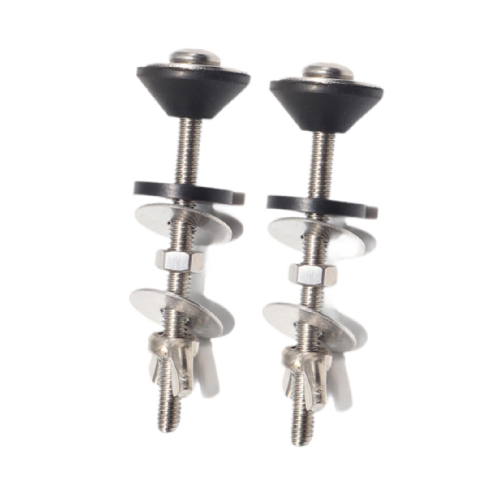 2x Toilet Tank Bolts Screw Easy to Install Stainless Steel Toilet Seat Bolts