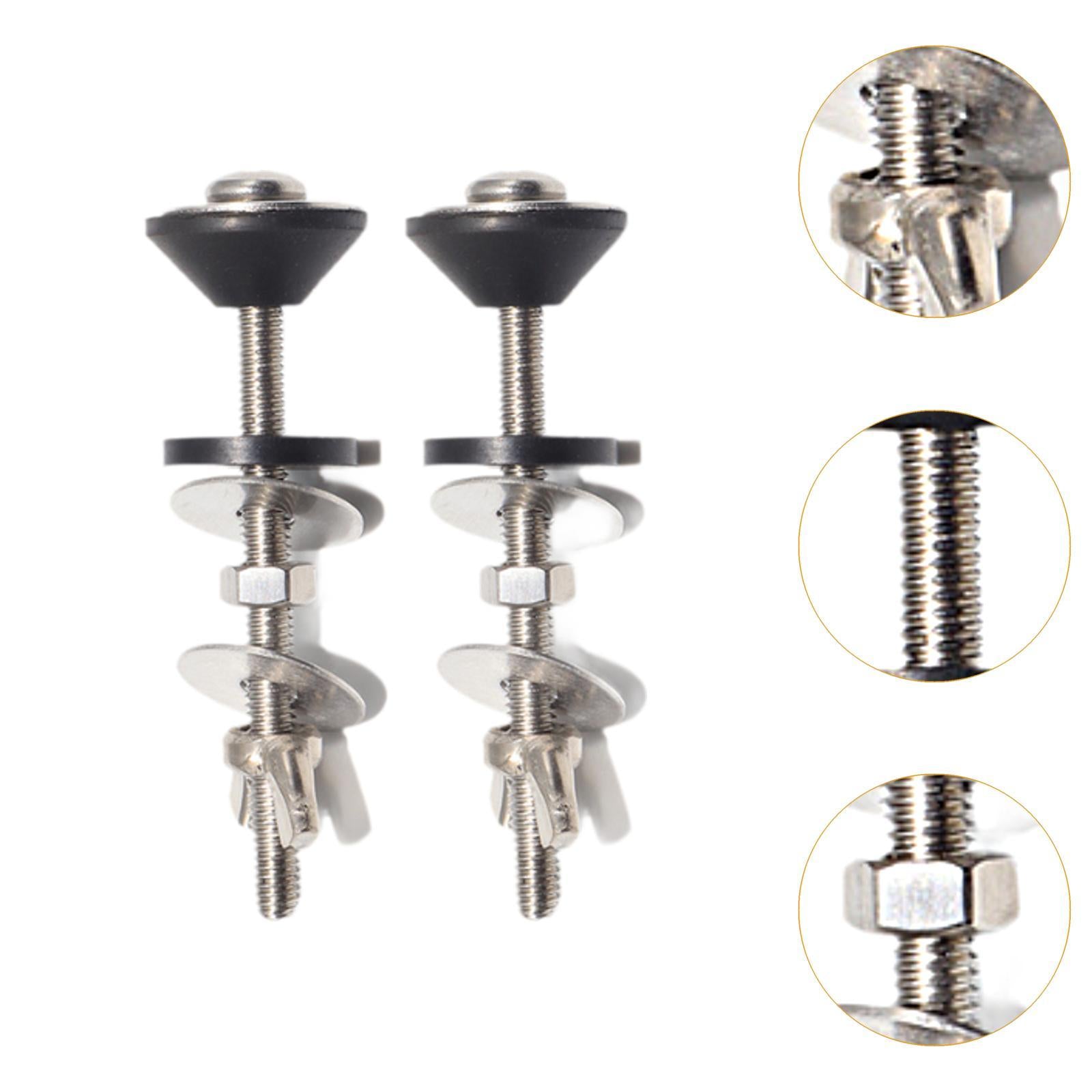 2x Toilet Tank Bolts Screw Easy to Install Stainless Steel Toilet Seat Bolts