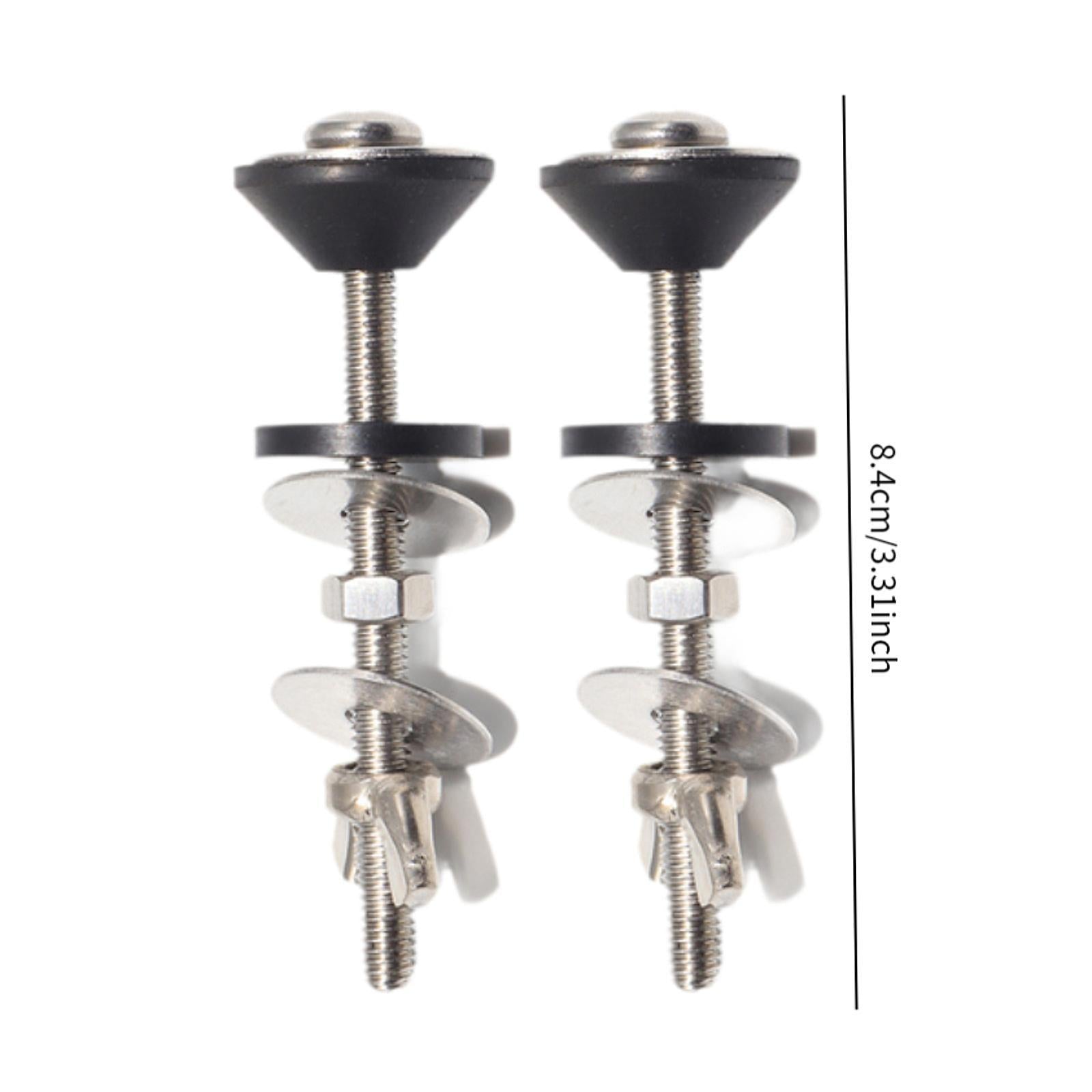 2x Toilet Tank Bolts Screw Easy to Install Stainless Steel Toilet Seat Bolts