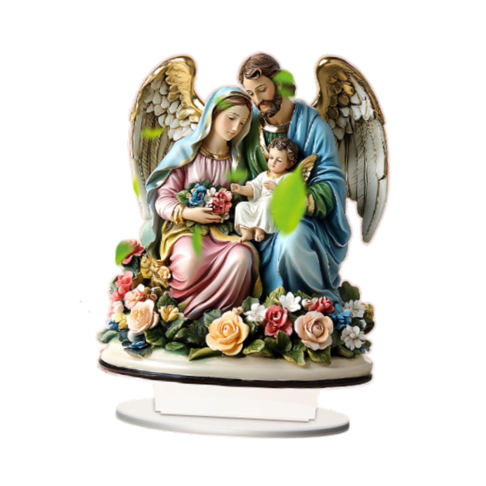 2D Holy Family Decoration Tabletop Ornament for Desk Living Room Dining Room