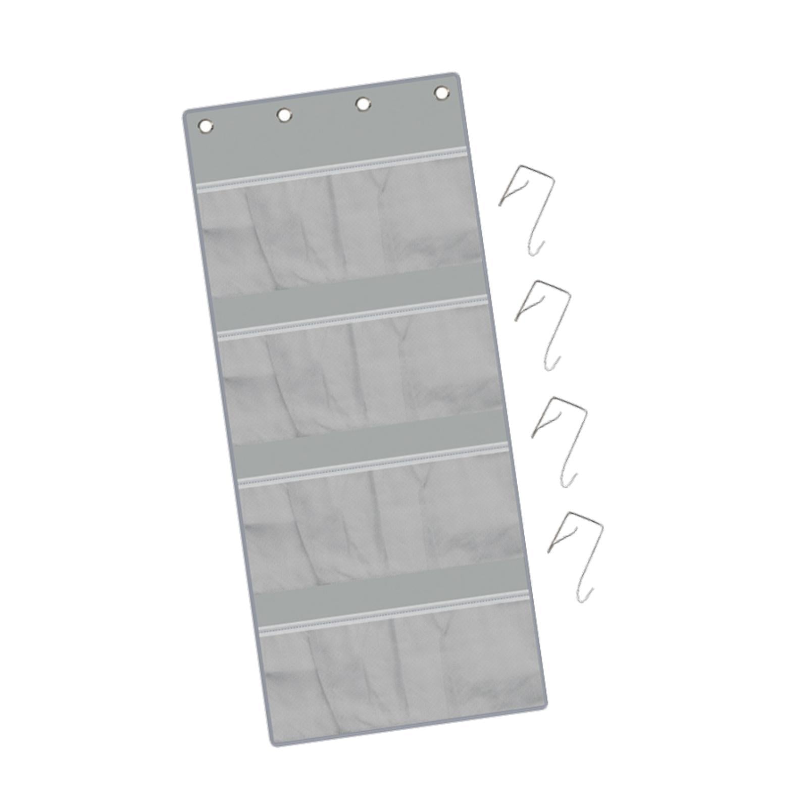 over The Door Organizer Toys Space Saving Dolls 4 Layer for Dorm Wall Closet Gray