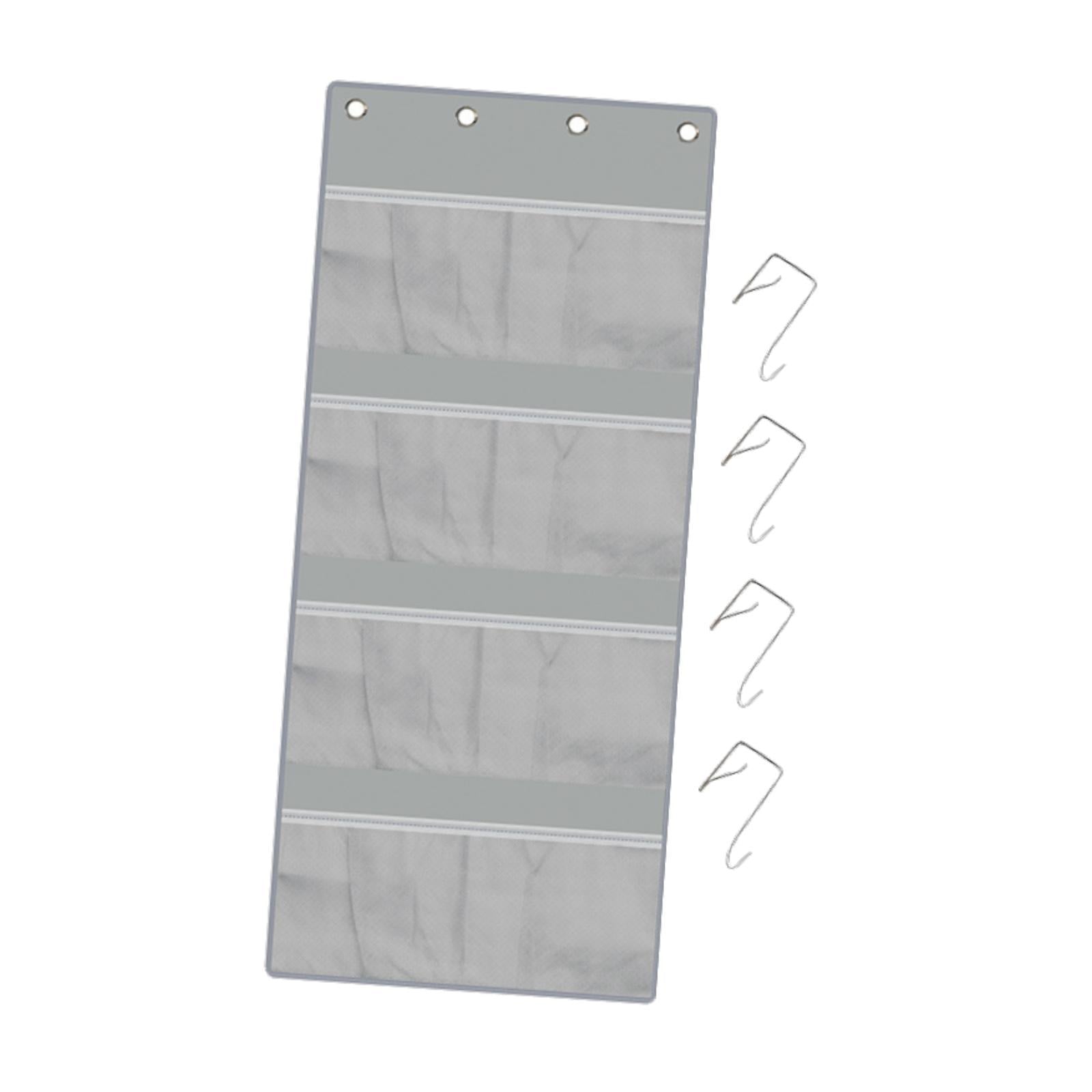 over The Door Organizer Toys Space Saving Dolls 4 Layer for Dorm Wall Closet Gray