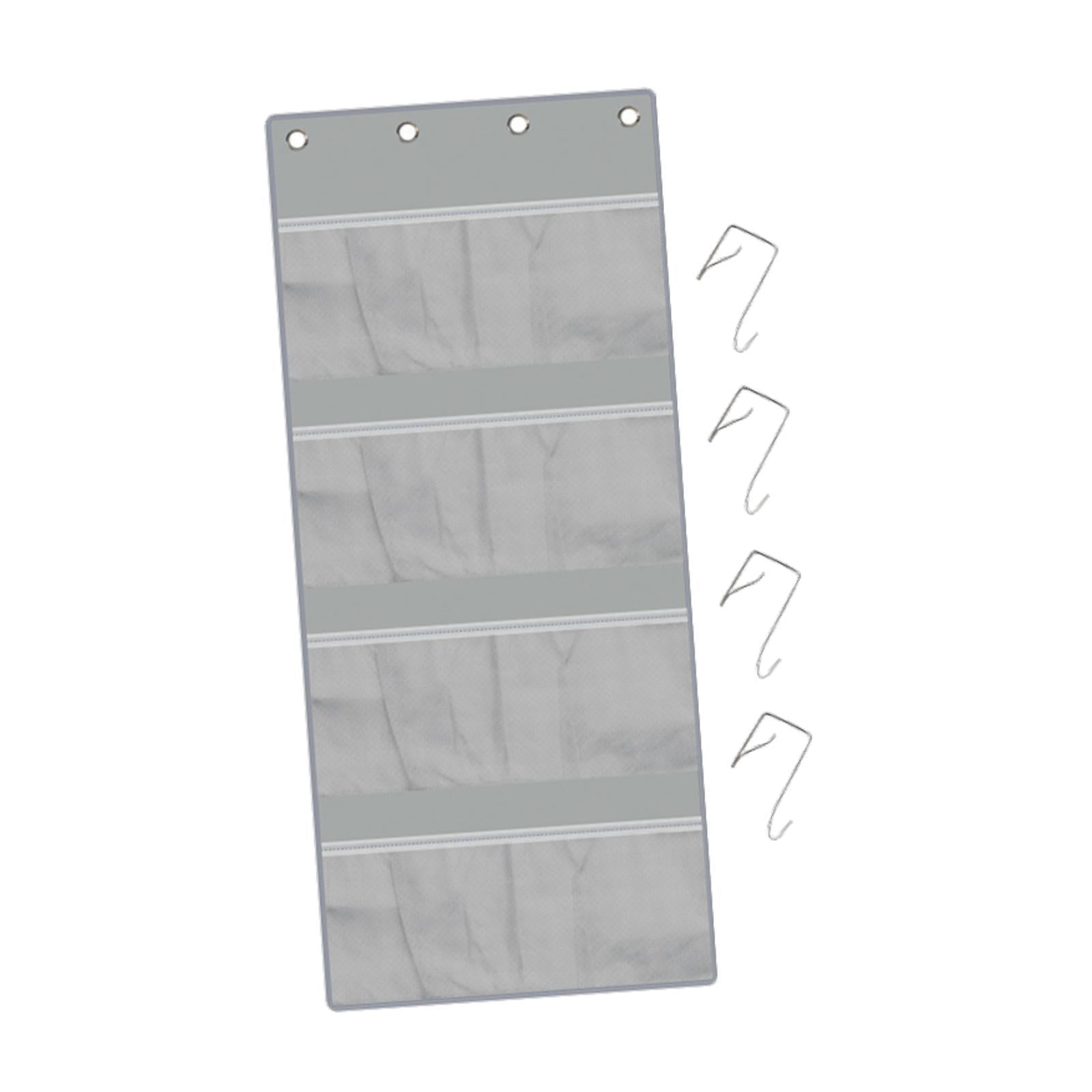 over The Door Organizer Toys Space Saving Dolls 4 Layer for Dorm Wall Closet Gray