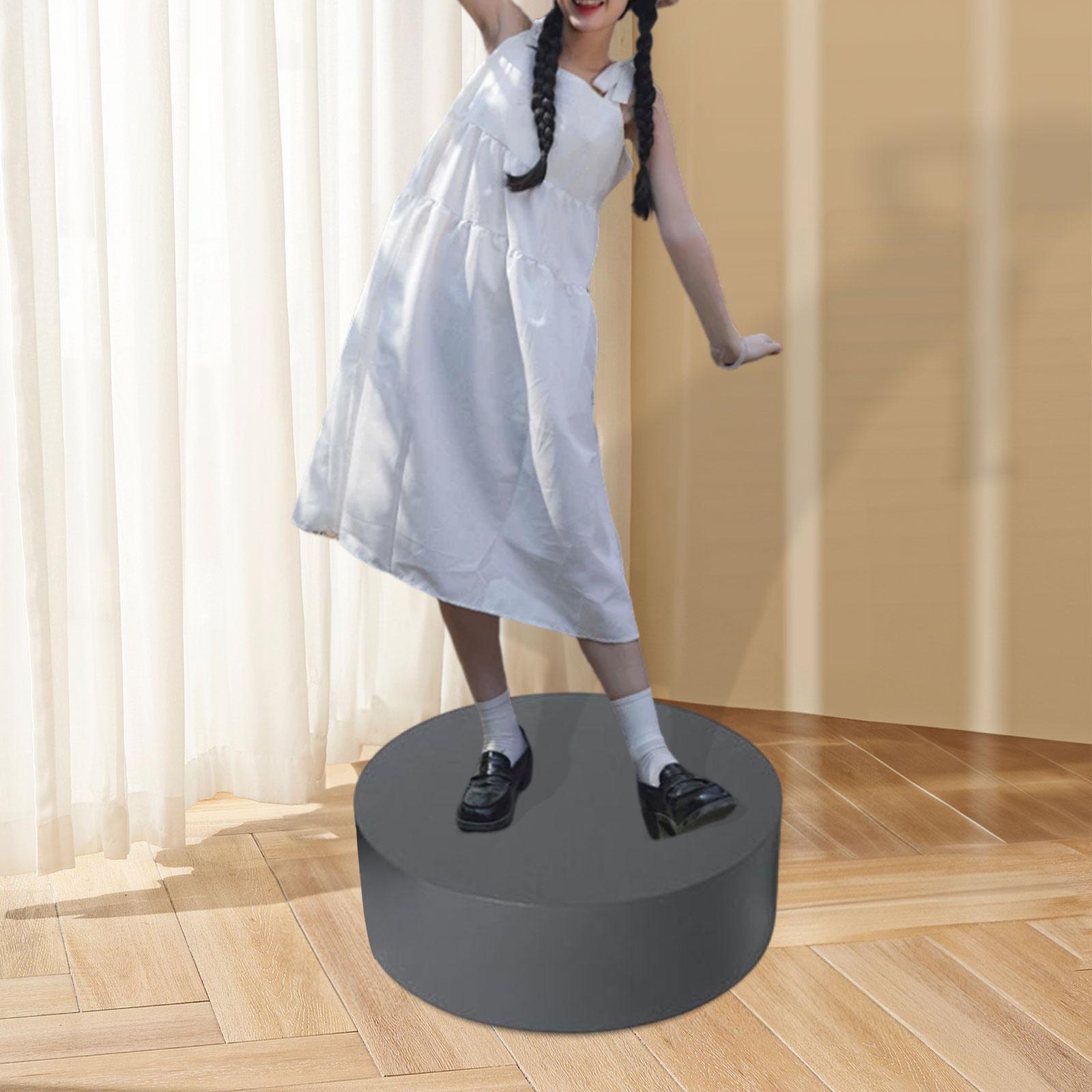 Mannequin Display Pedestal Stand Home Clothing Store Cylinder Pedestal Stand Gray