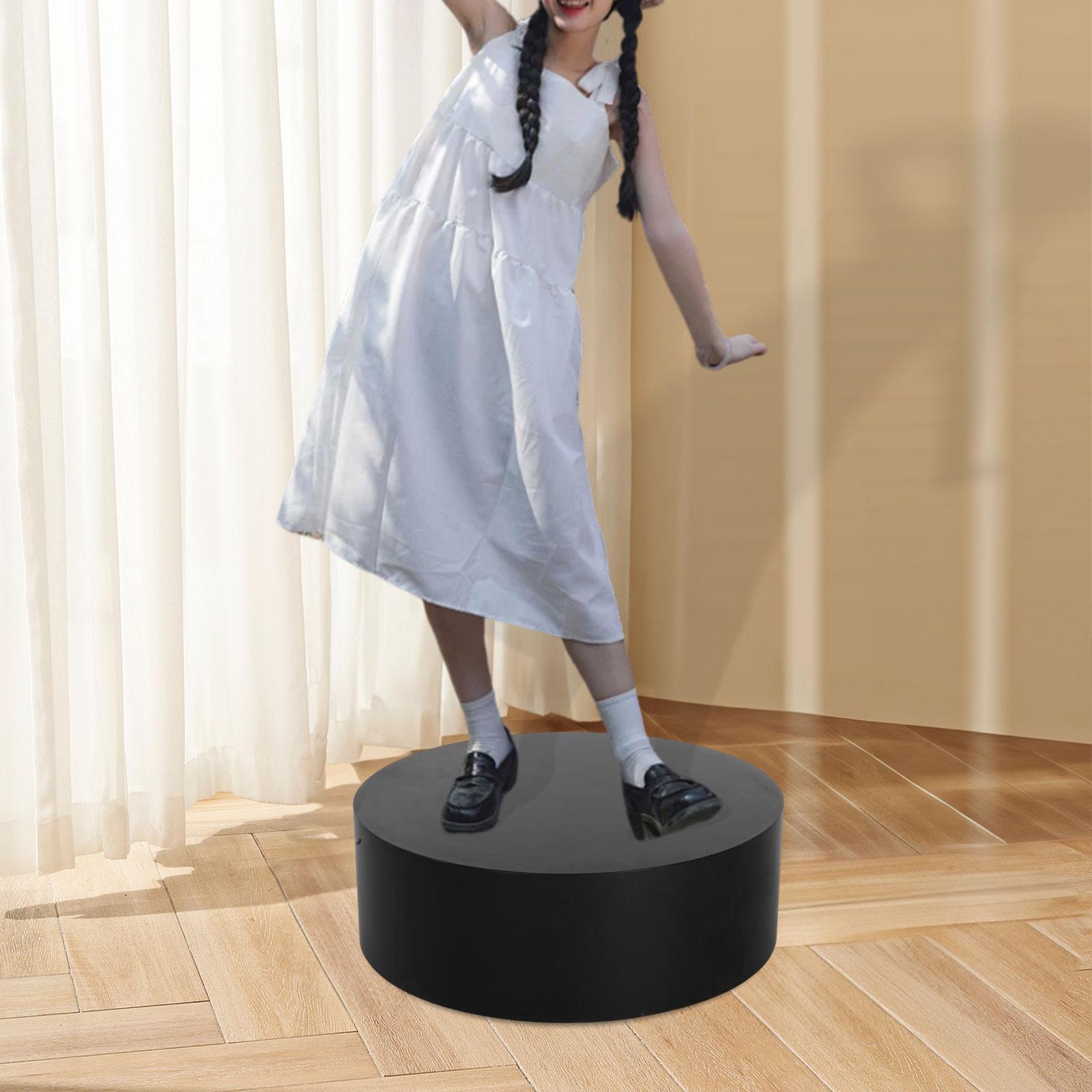 Mannequin Display Pedestal Stand Home Clothing Store Cylinder Pedestal Stand Black