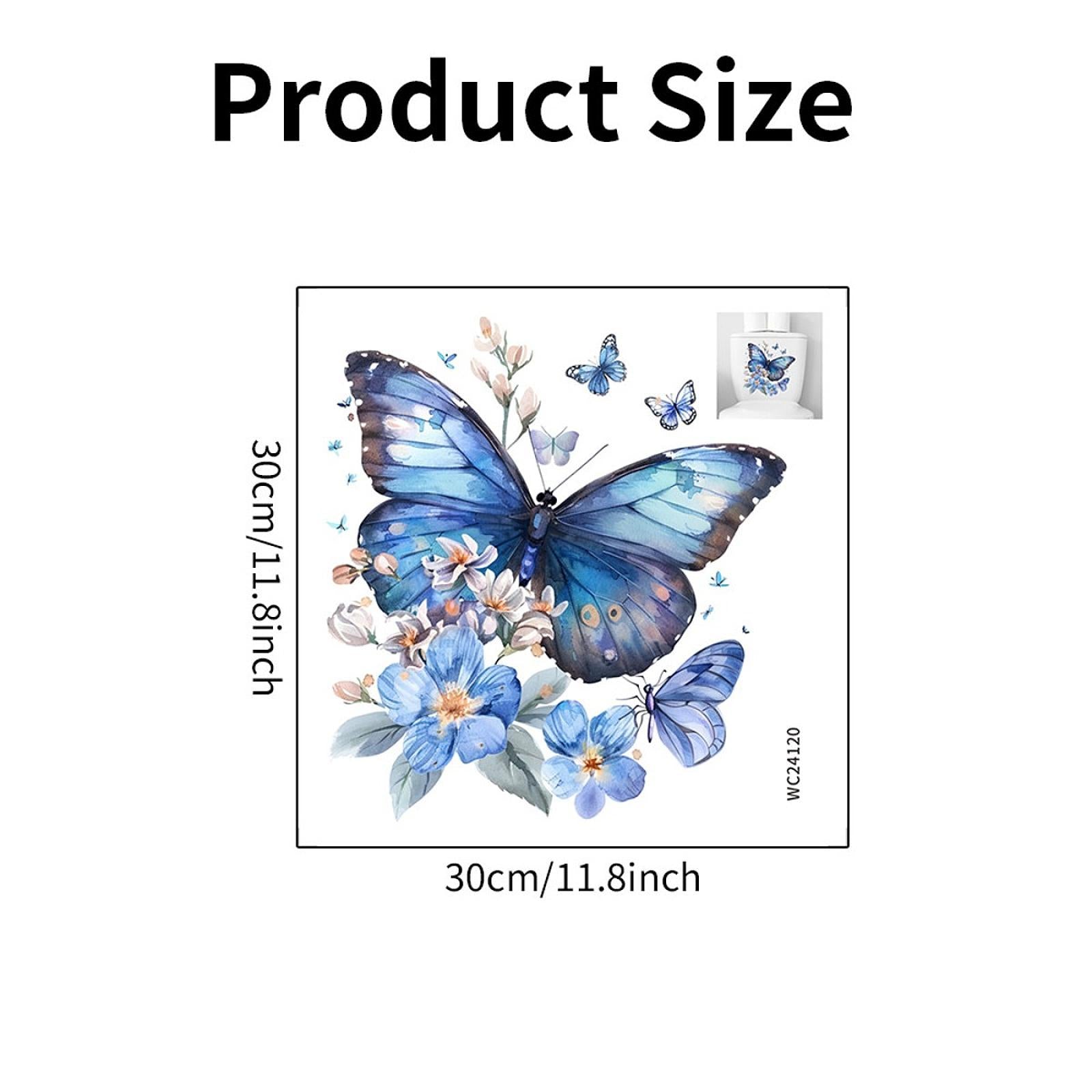 Toilet Seat Decal Sticker Removable for Home Decoration DIY Butterfly Design