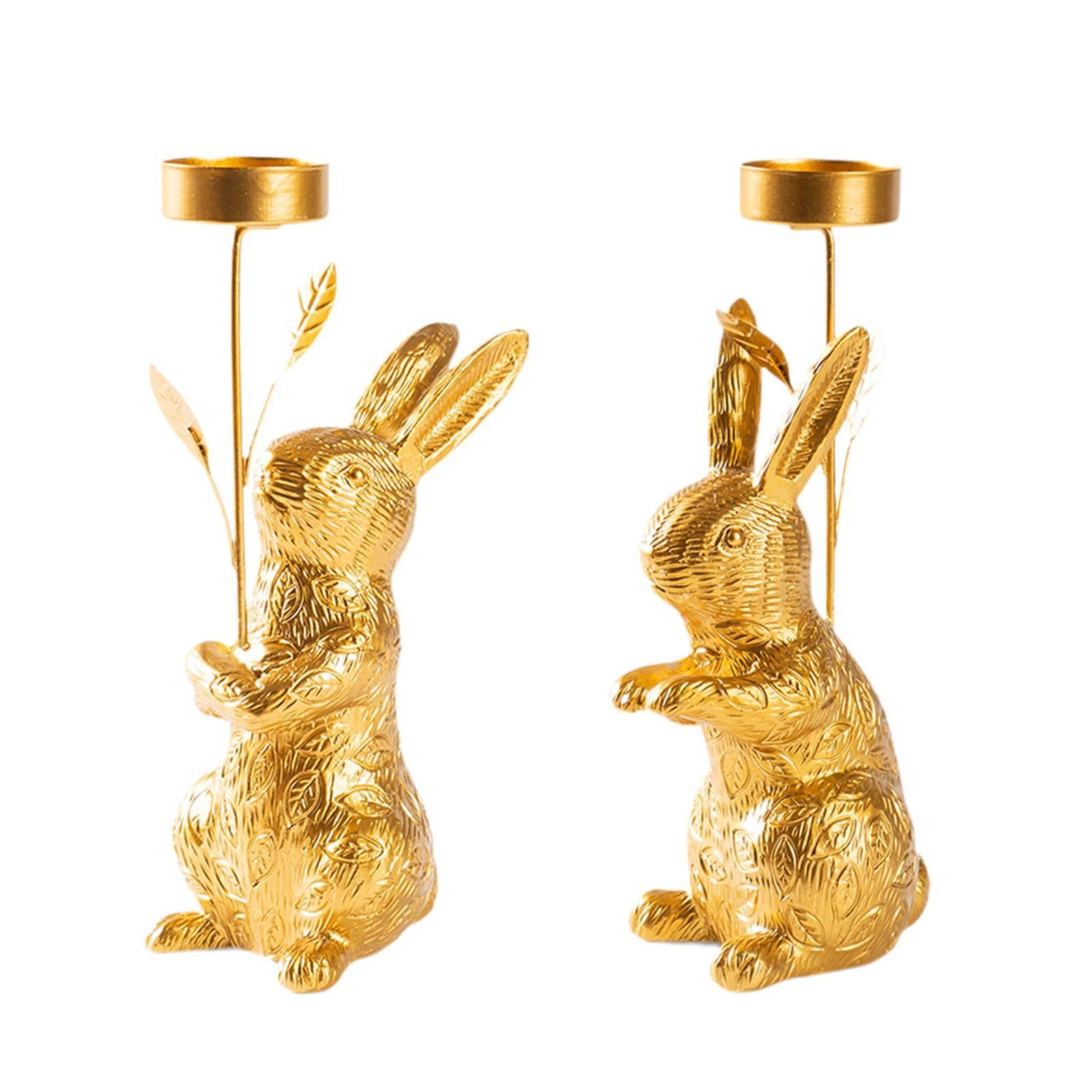 Candle Holder Bunny Decor Elegant Table Centerpiece for Bedroom Room Wedding Standing