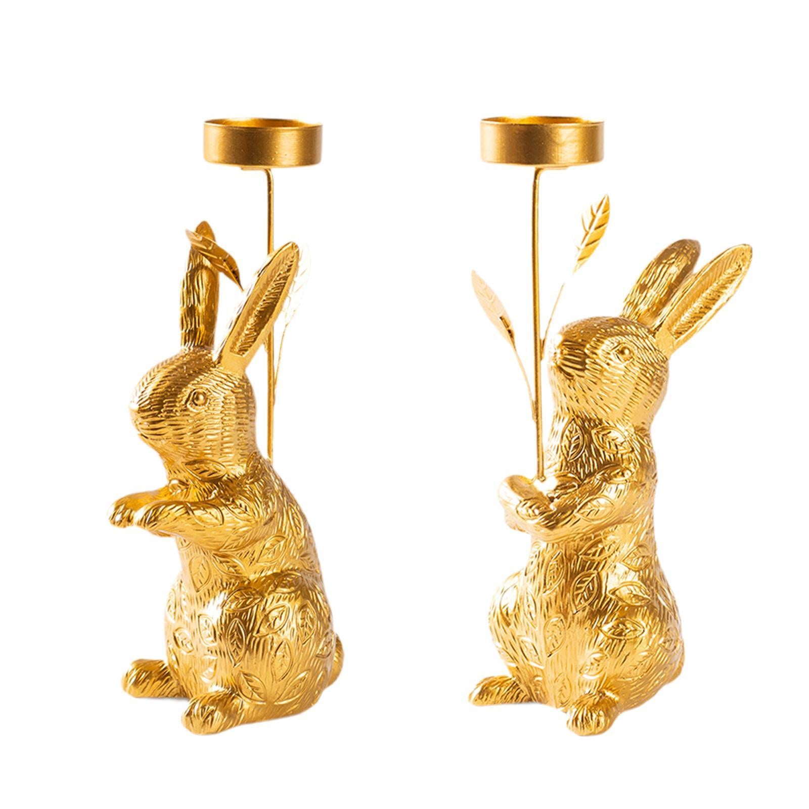 Candle Holder Bunny Decor Elegant Table Centerpiece for Bedroom Room Wedding Standing