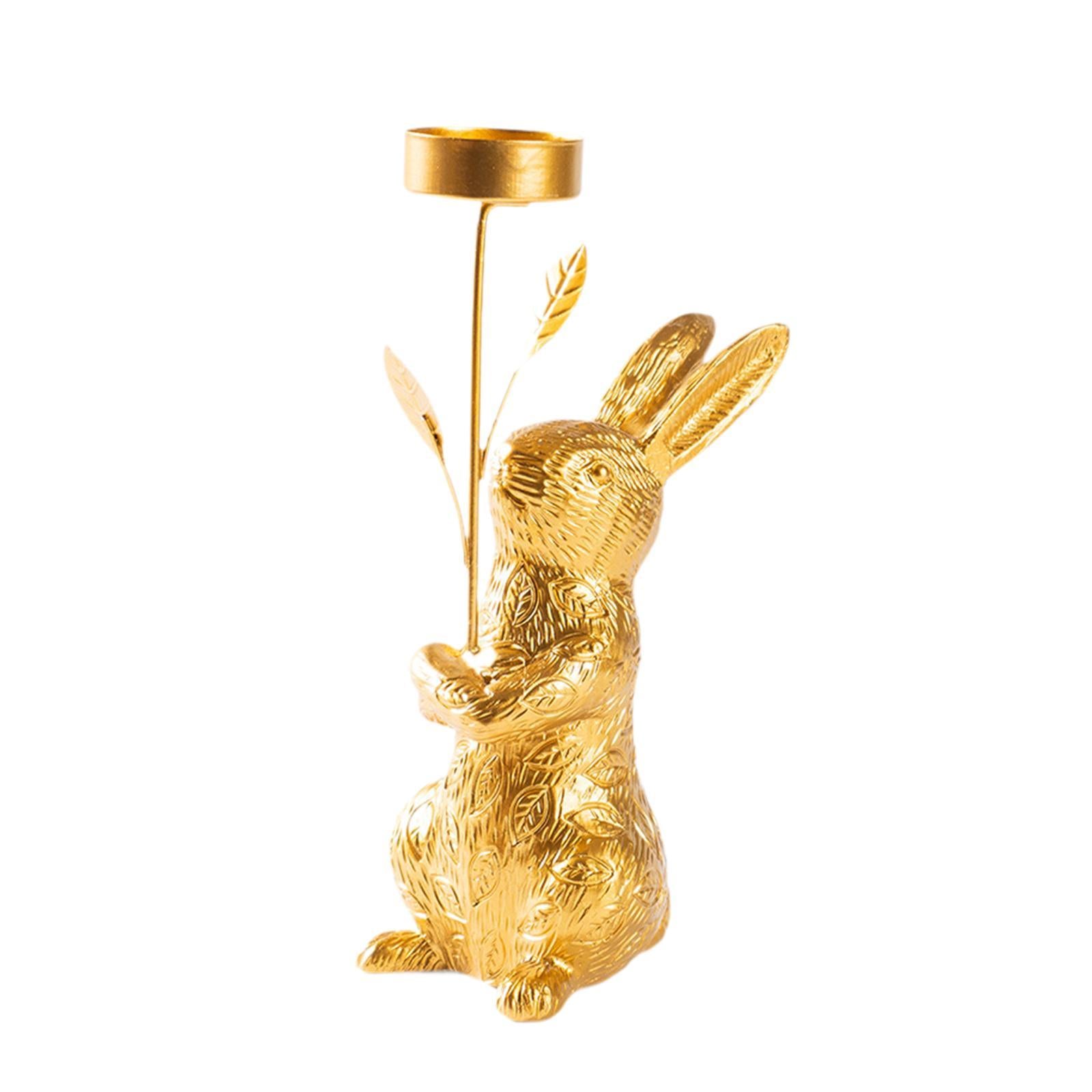 Candle Holder Bunny Decor Elegant Table Centerpiece for Bedroom Room Wedding Holding hands