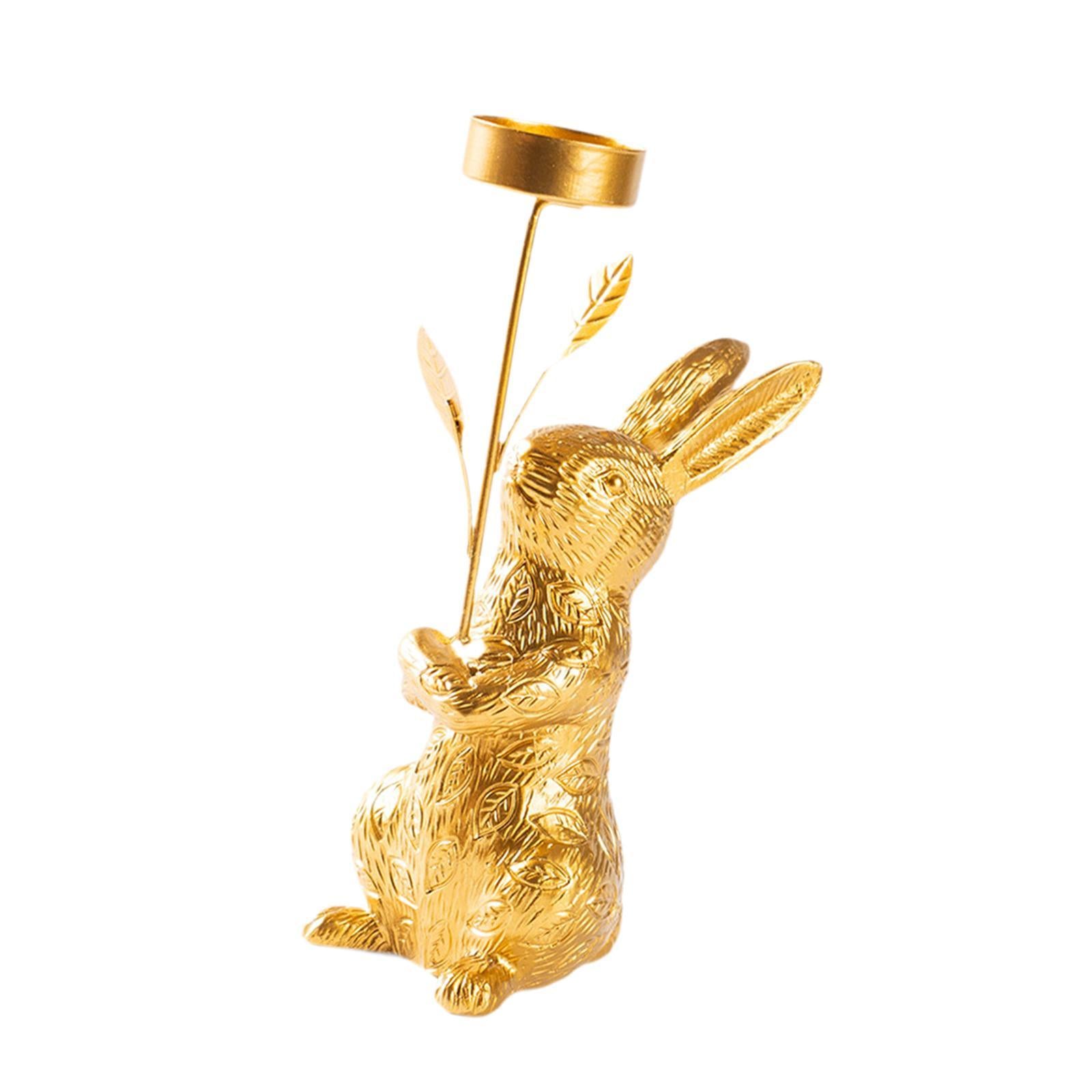 Candle Holder Bunny Decor Elegant Table Centerpiece for Bedroom Room Wedding Holding hands