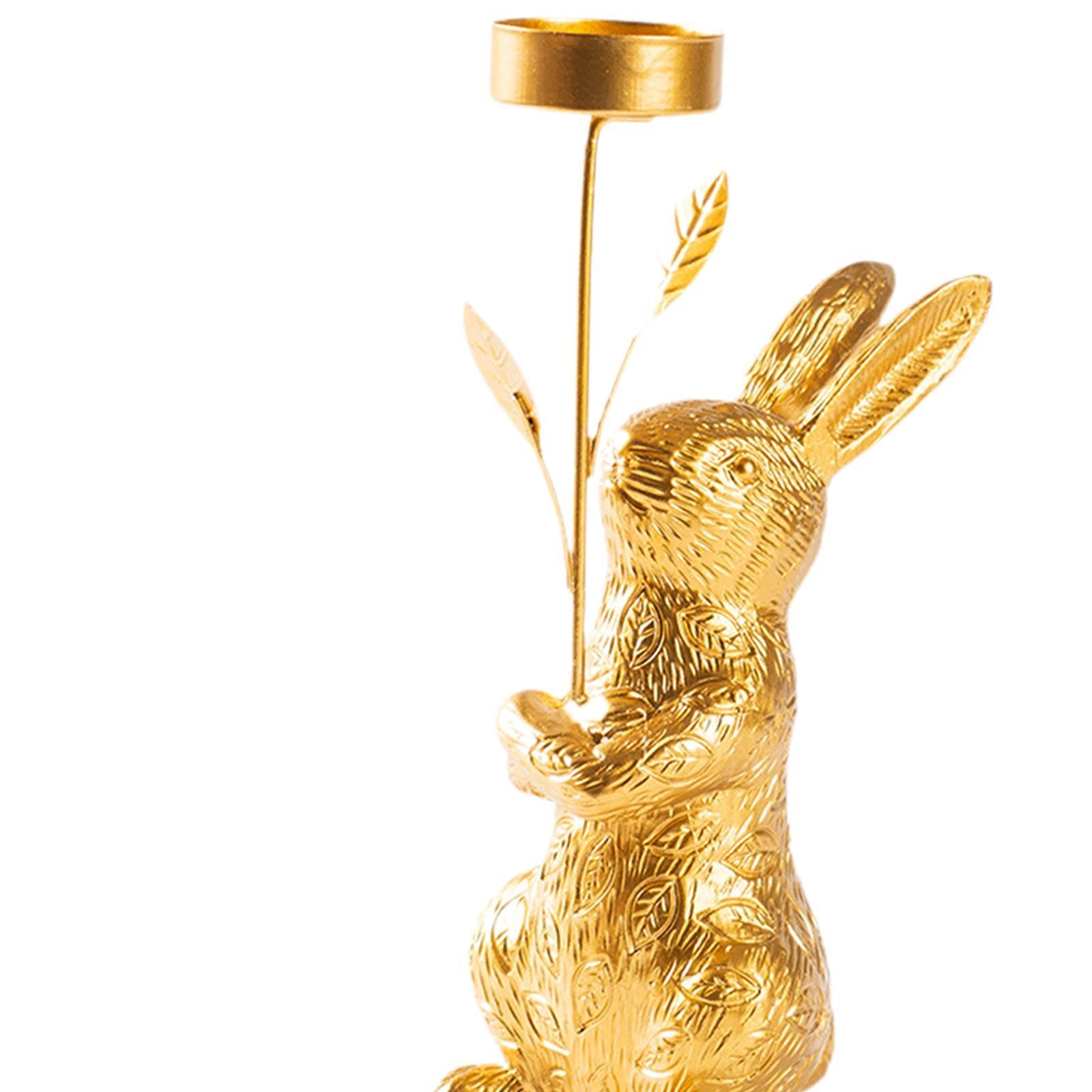 Candle Holder Bunny Decor Elegant Table Centerpiece for Bedroom Room Wedding Holding hands