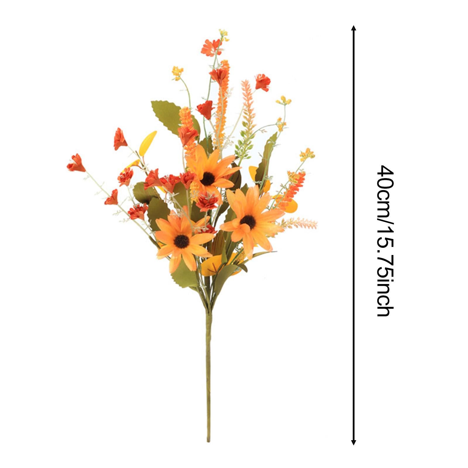 3x 15.7inch Simulated Sunflowers Flower Picks for Summer Flower Arrangements Yellow