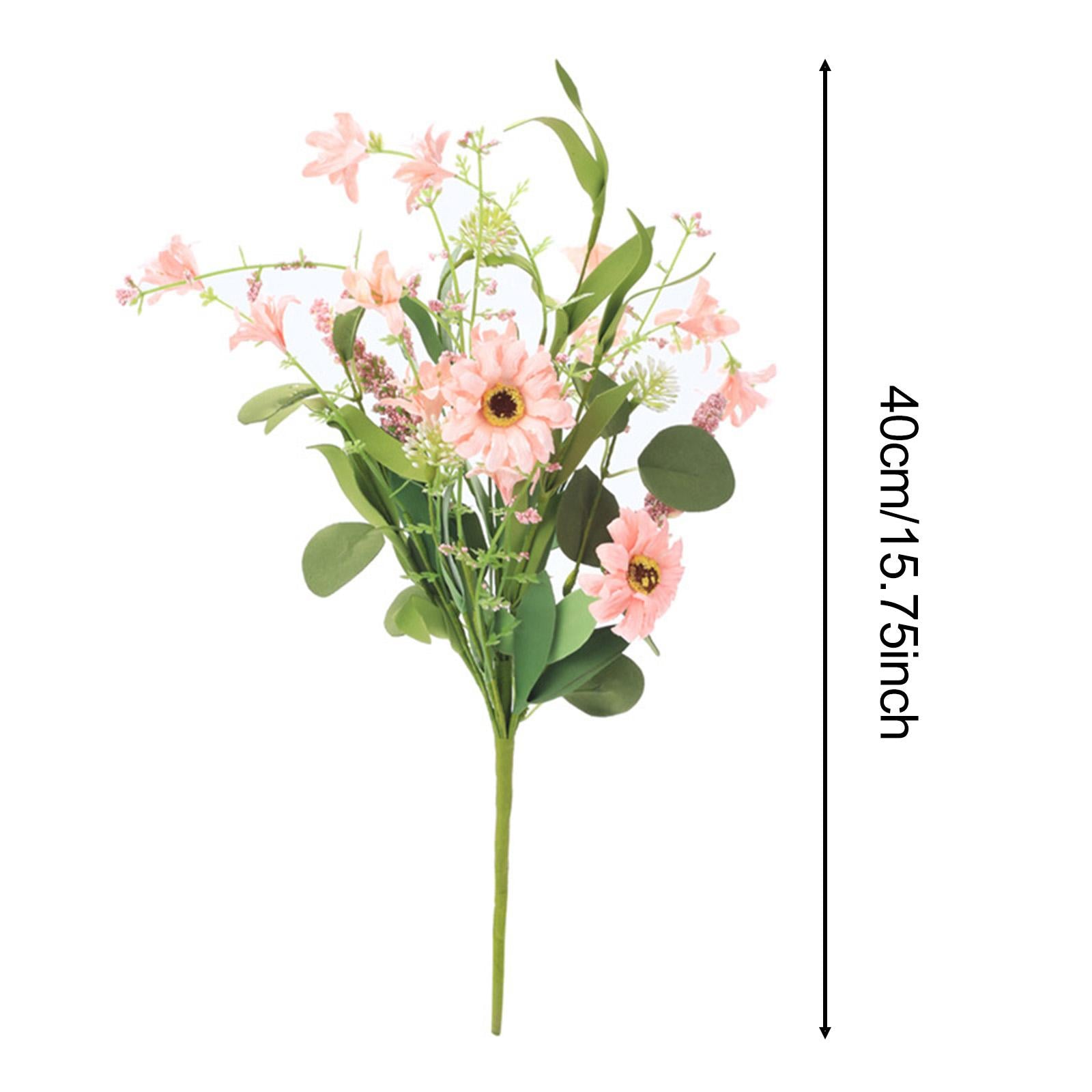 3x 15.7inch Simulated Sunflowers Flower Picks for Summer Flower Arrangements Pink