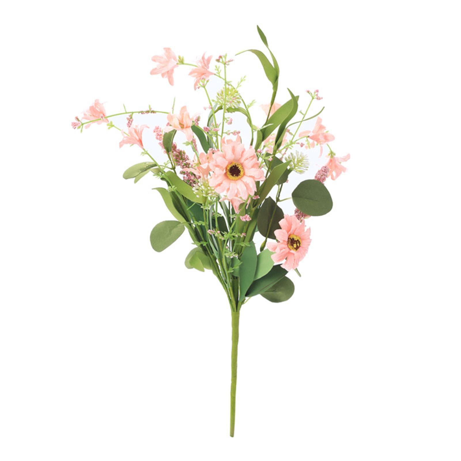 3x 15.7inch Simulated Sunflowers Flower Picks for Summer Flower Arrangements Pink
