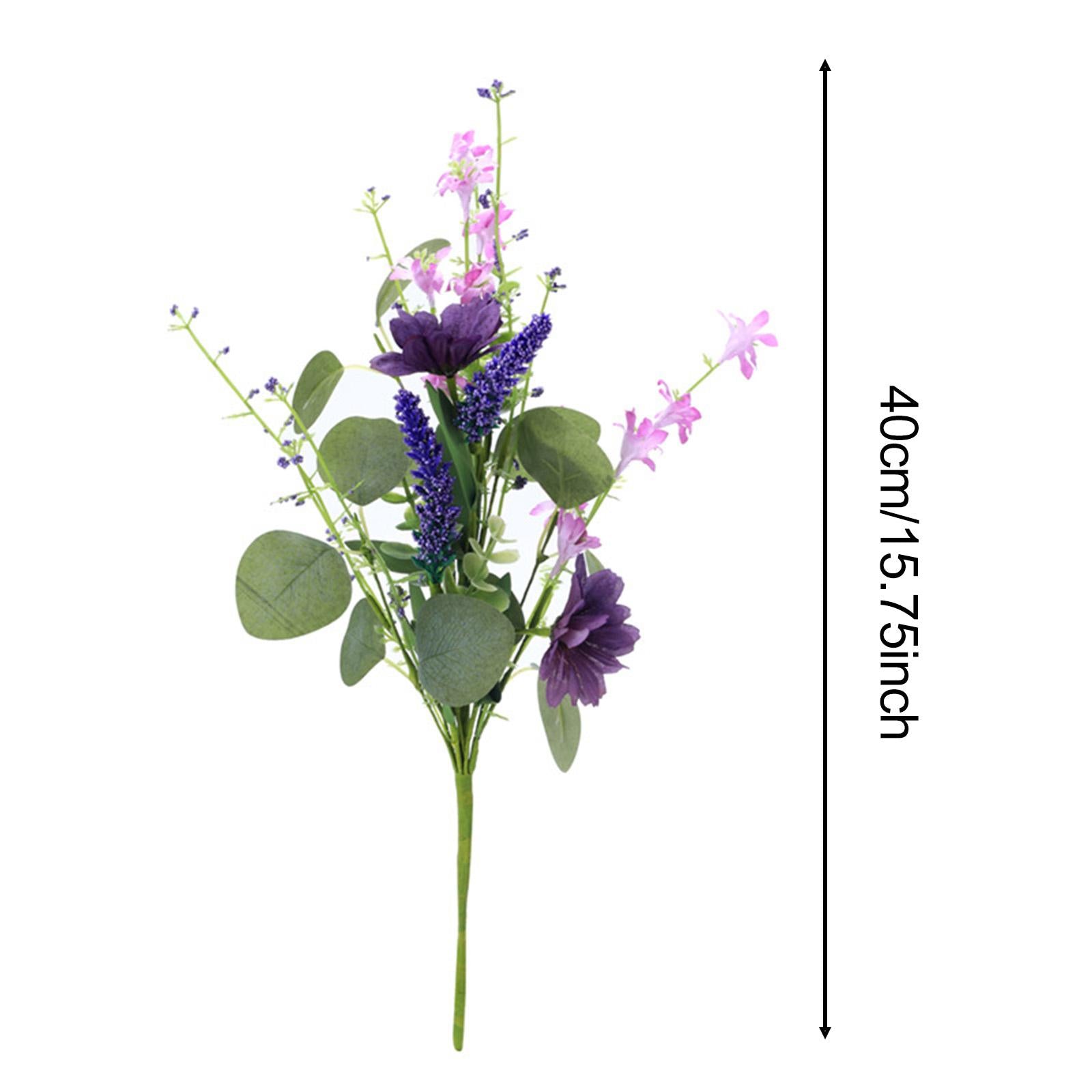 3x 15.7inch Simulated Sunflowers Flower Picks for Summer Flower Arrangements Purple