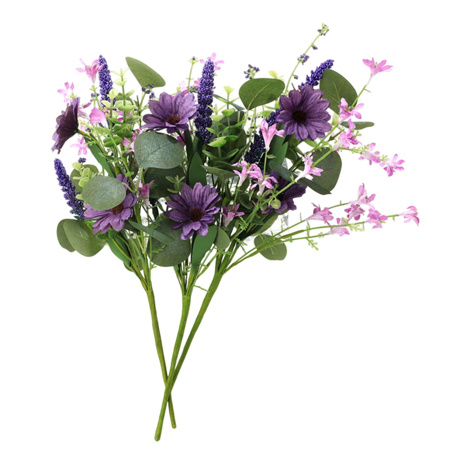 3x 15.7inch Simulated Sunflowers Flower Picks for Summer Flower Arrangements Purple