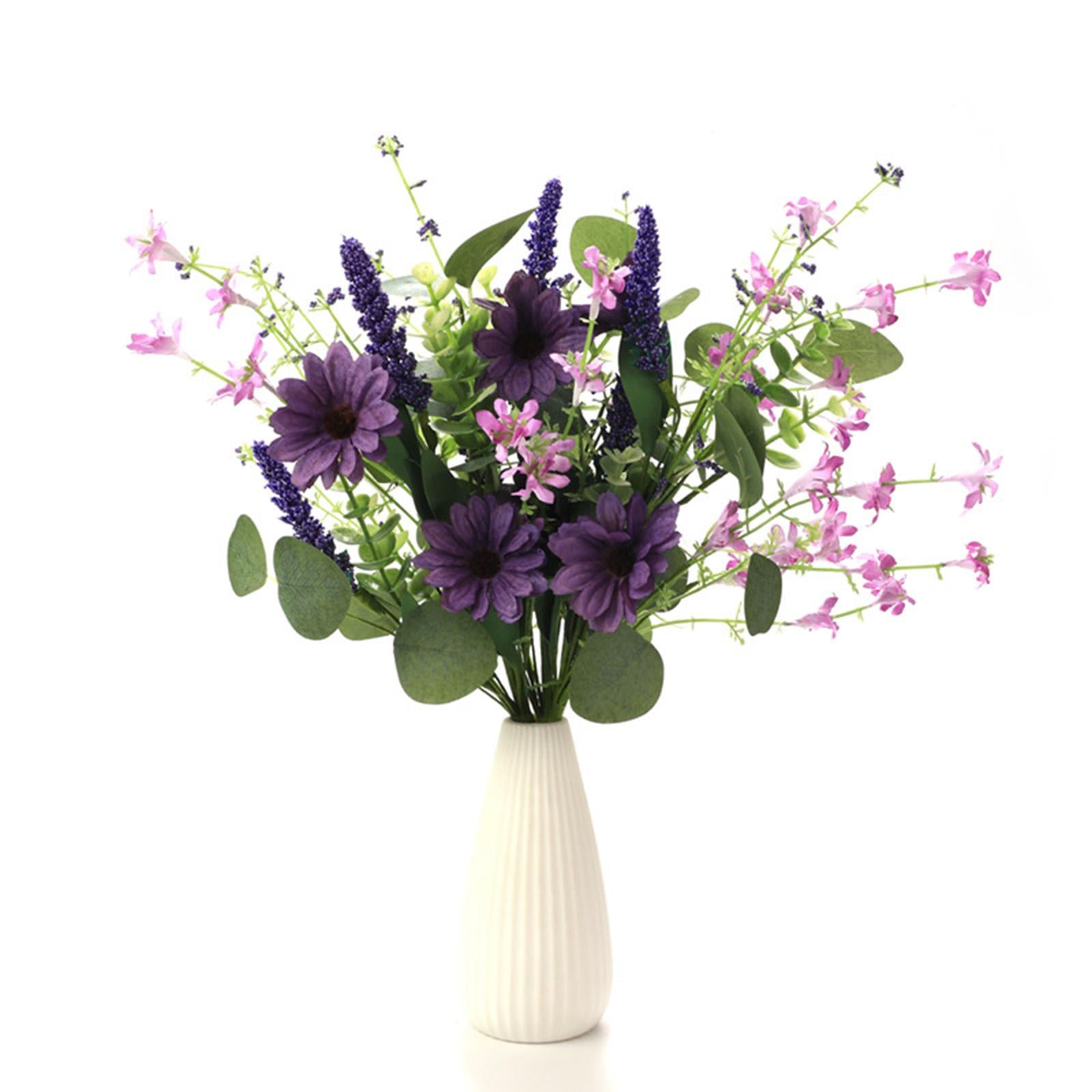 3x 15.7inch Simulated Sunflowers Flower Picks for Summer Flower Arrangements Purple