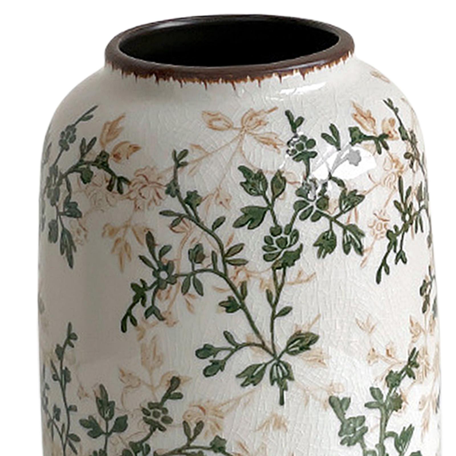 Ceramic Chinoiserie Floral Vase Table Centerpieces Indoor Rustic Flower Vase Style B
