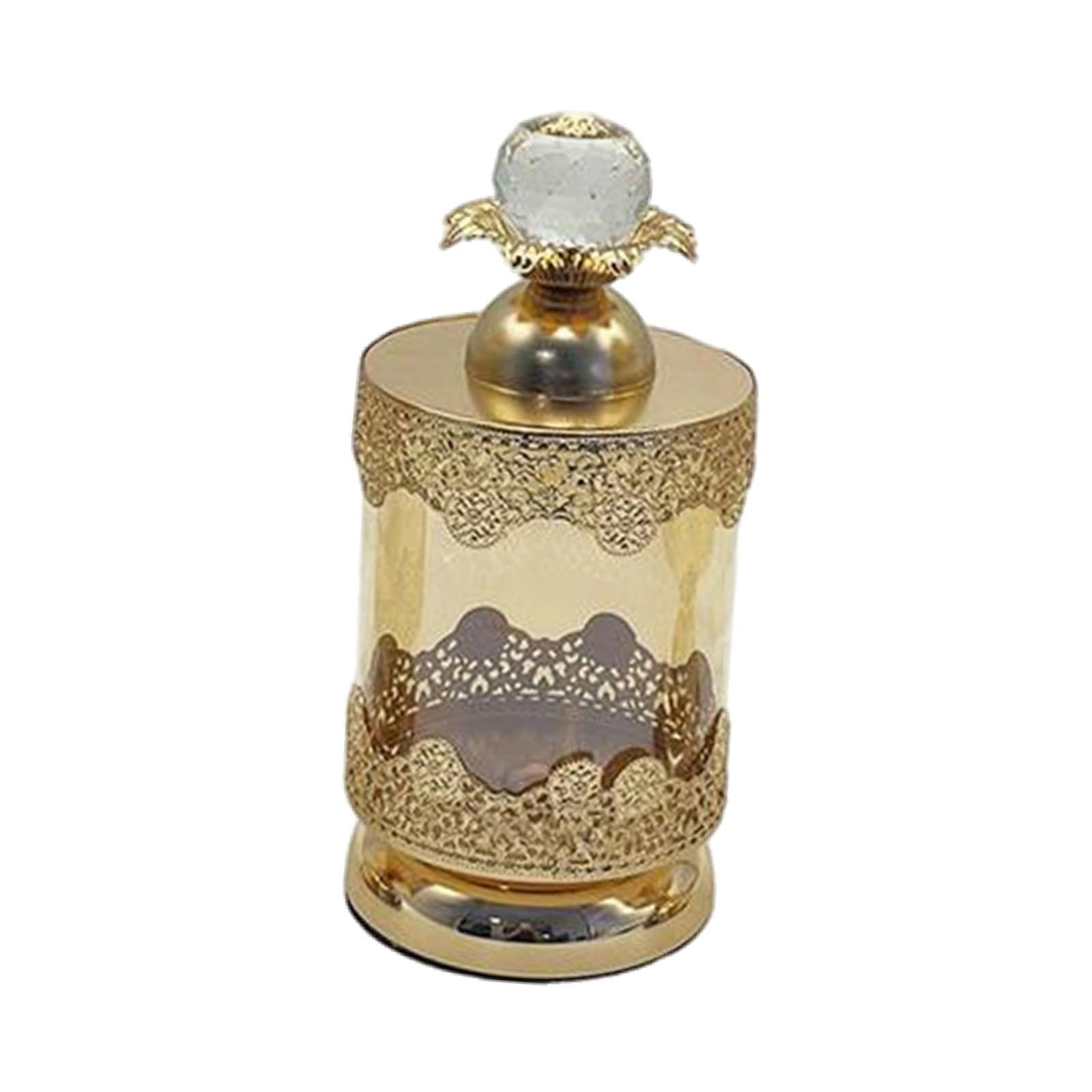 European Luxury Glass Storage Jar Kitchen Sugar Table Centerpieces Candy Jar 21cmx10.5cm