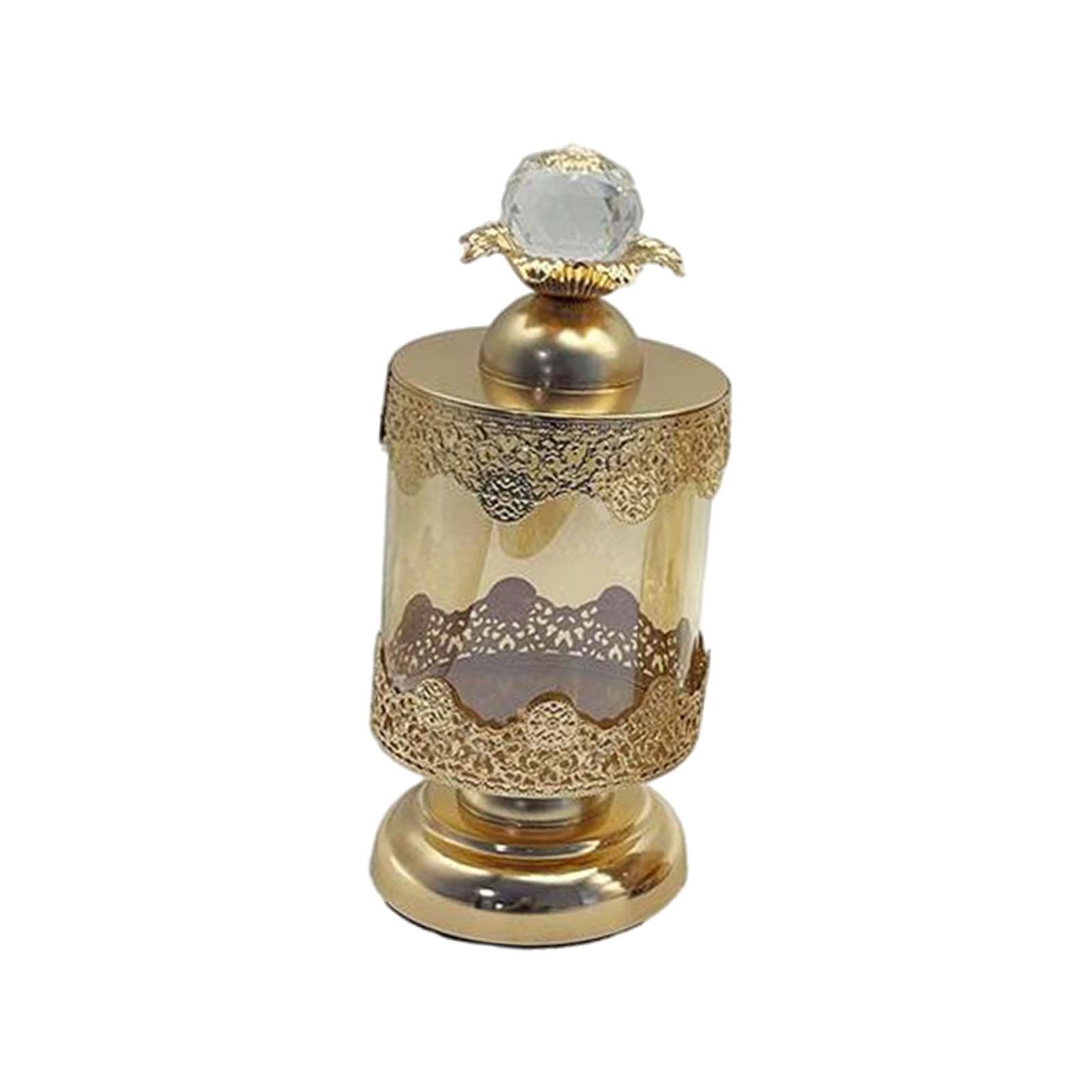 European Luxury Glass Storage Jar Kitchen Sugar Table Centerpieces Candy Jar 24cmx10.5cm
