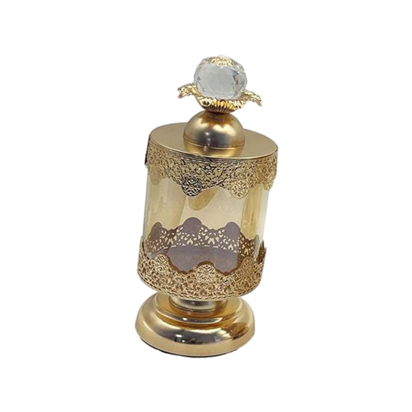 European Luxury Glass Storage Jar Kitchen Sugar Table Centerpieces Candy Jar 24cmx10.5cm