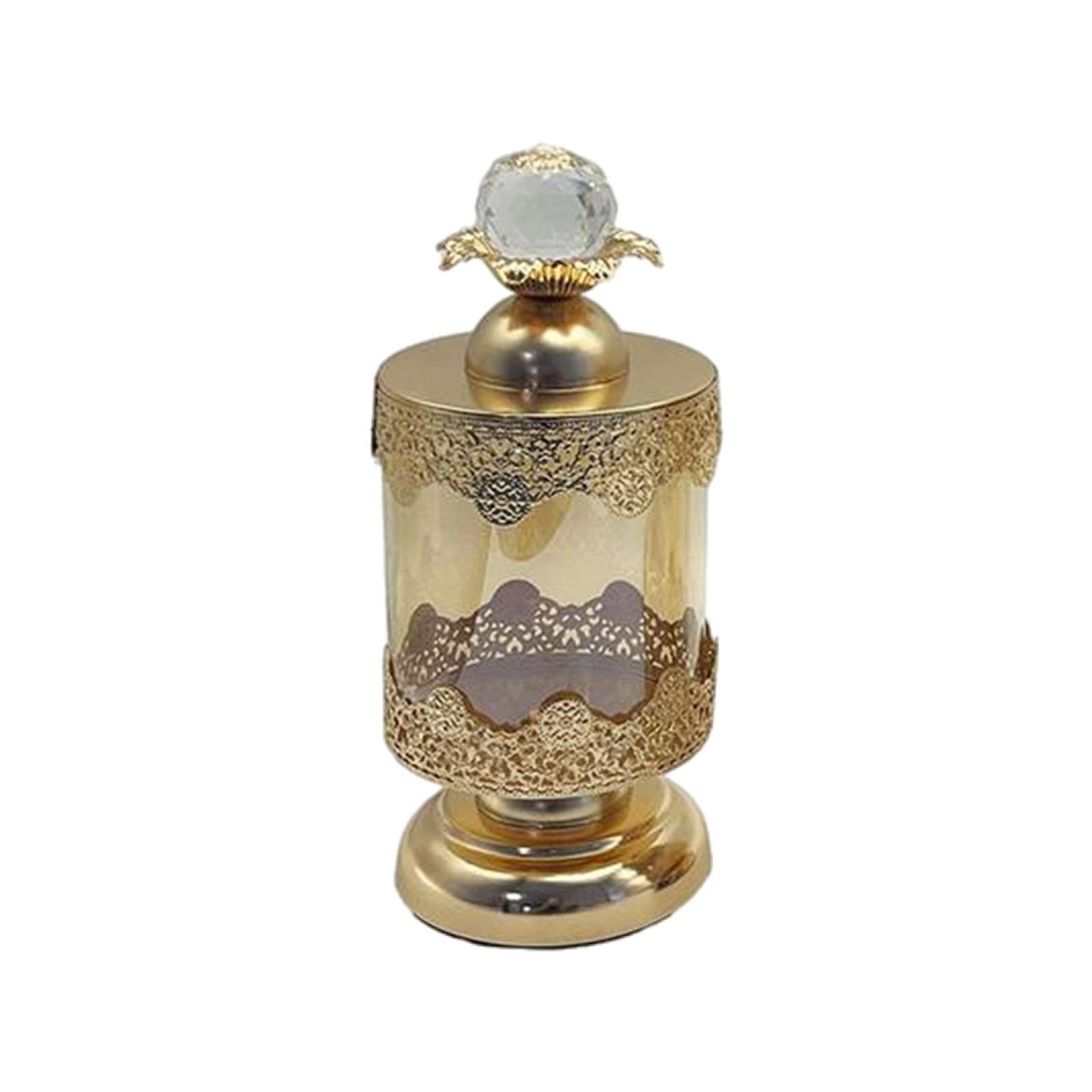 European Luxury Glass Storage Jar Kitchen Sugar Table Centerpieces Candy Jar 24cmx10.5cm