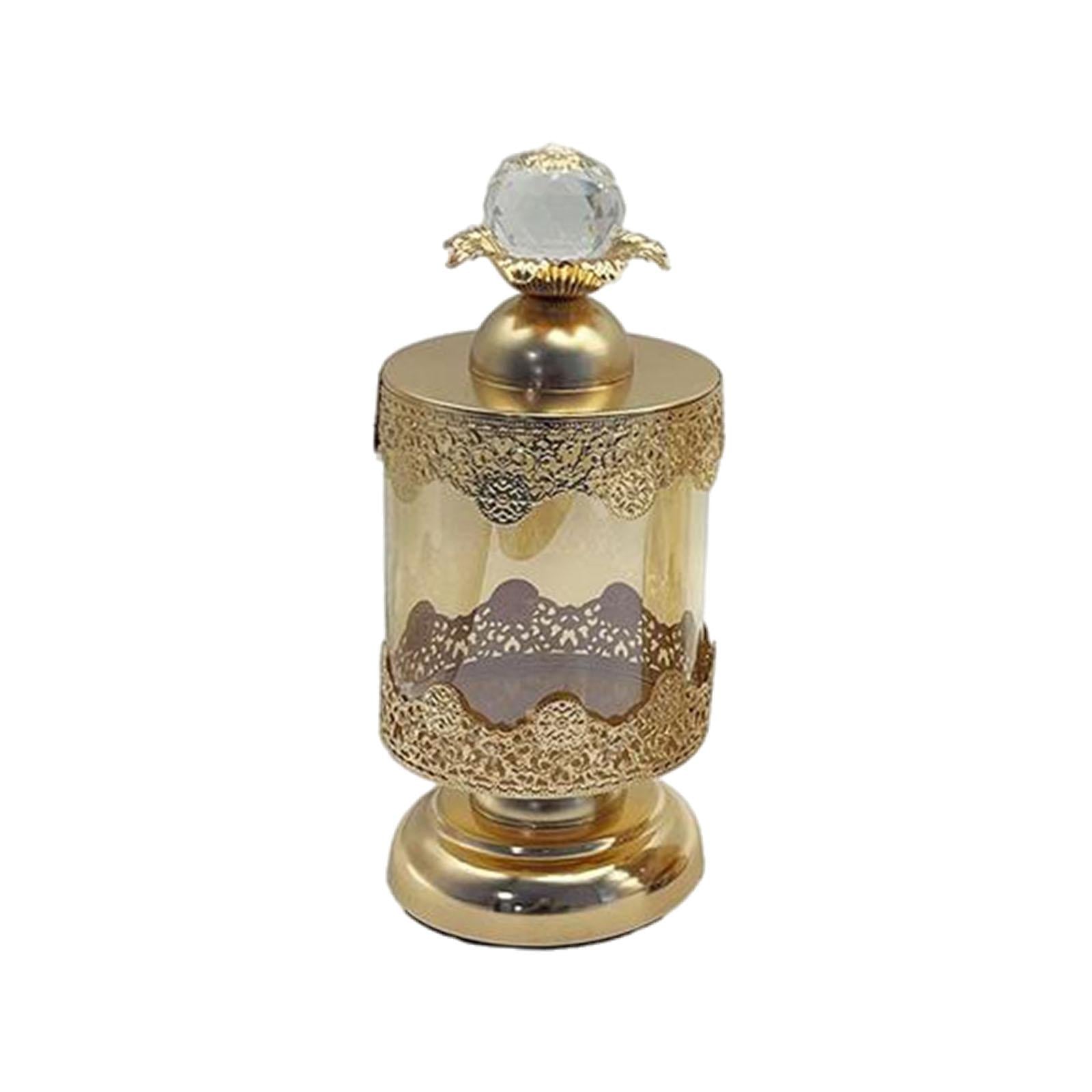 European Luxury Glass Storage Jar Kitchen Sugar Table Centerpieces Candy Jar 24cmx10.5cm