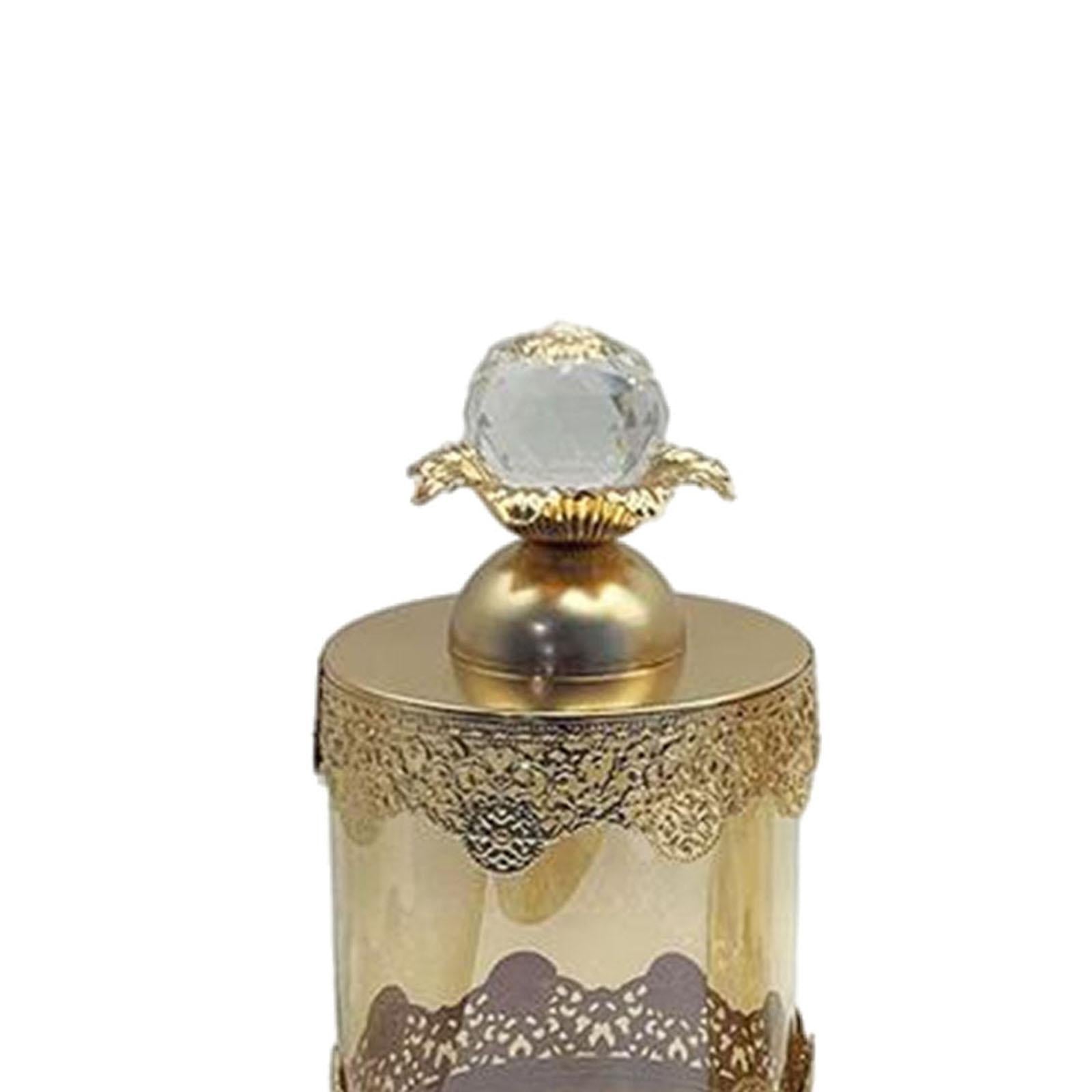 European Luxury Glass Storage Jar Kitchen Sugar Table Centerpieces Candy Jar 24cmx10.5cm
