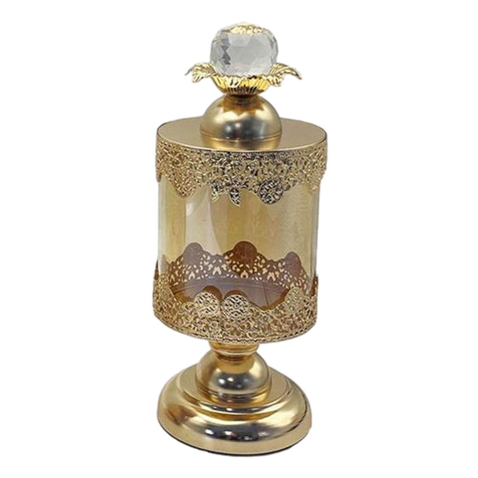European Luxury Glass Storage Jar Kitchen Sugar Table Centerpieces Candy Jar 26cmx10.5cm