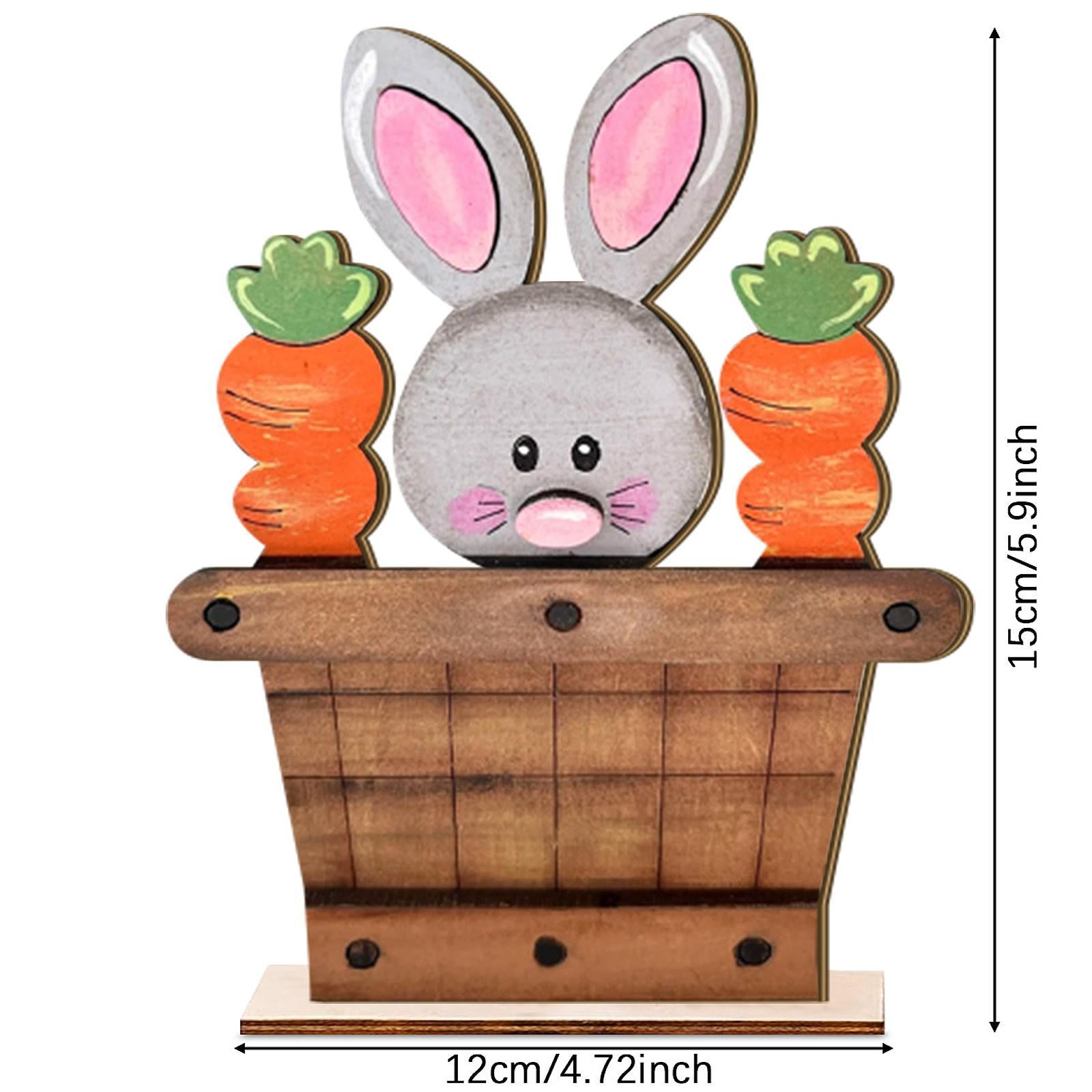Easter Bunny Decoration Rustic Ideal Gift Ornament for Birthday Mantel Party