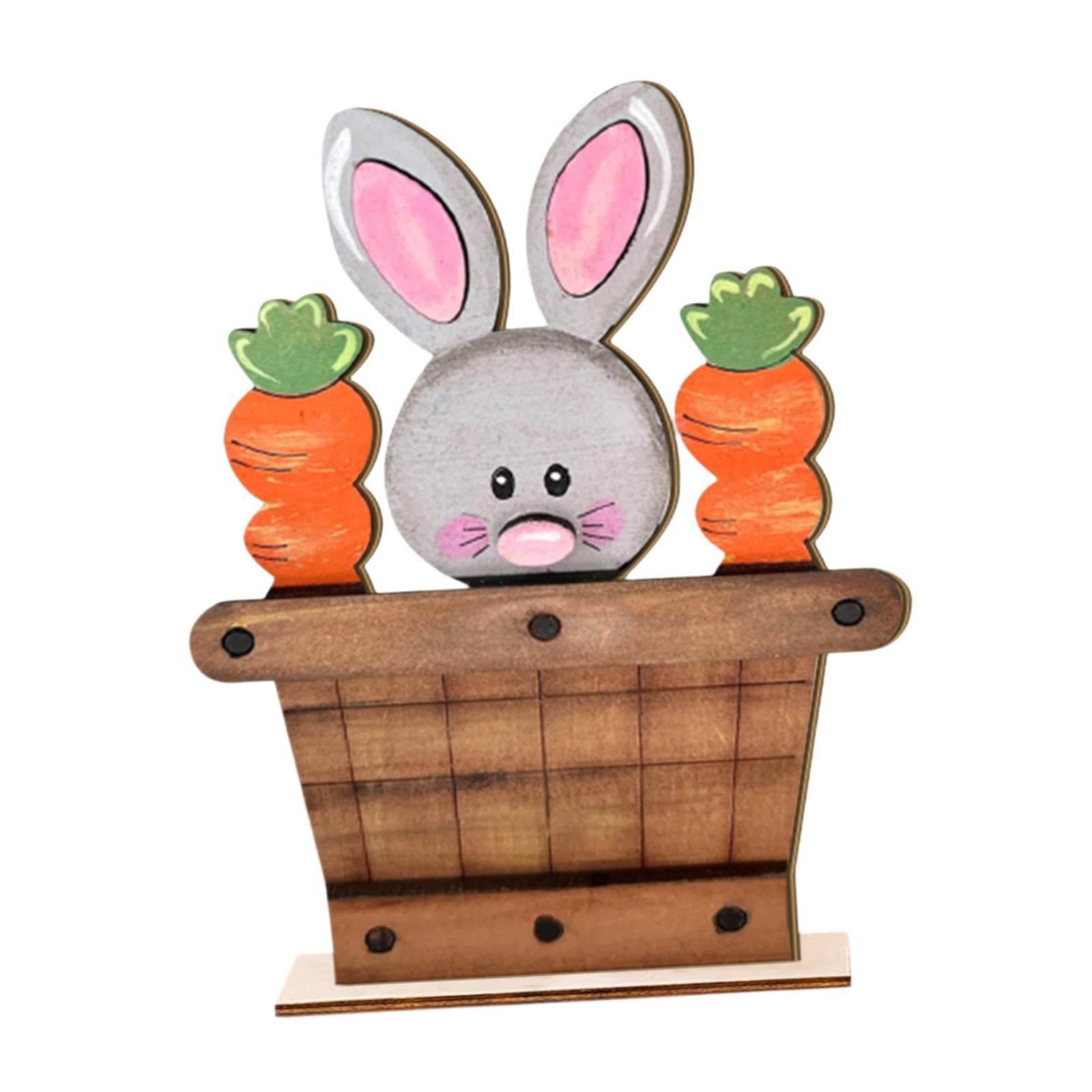 Easter Bunny Decoration Rustic Ideal Gift Ornament for Birthday Mantel Party