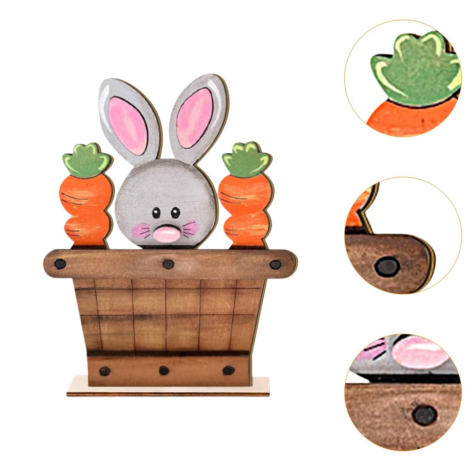 Easter Bunny Decoration Rustic Ideal Gift Ornament for Birthday Mantel Party