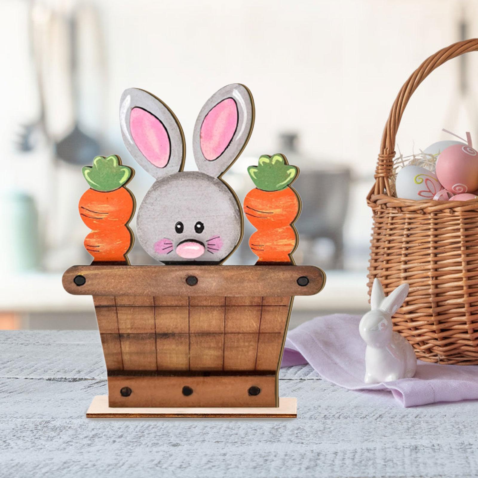 Easter Bunny Decoration Rustic Ideal Gift Ornament for Birthday Mantel Party