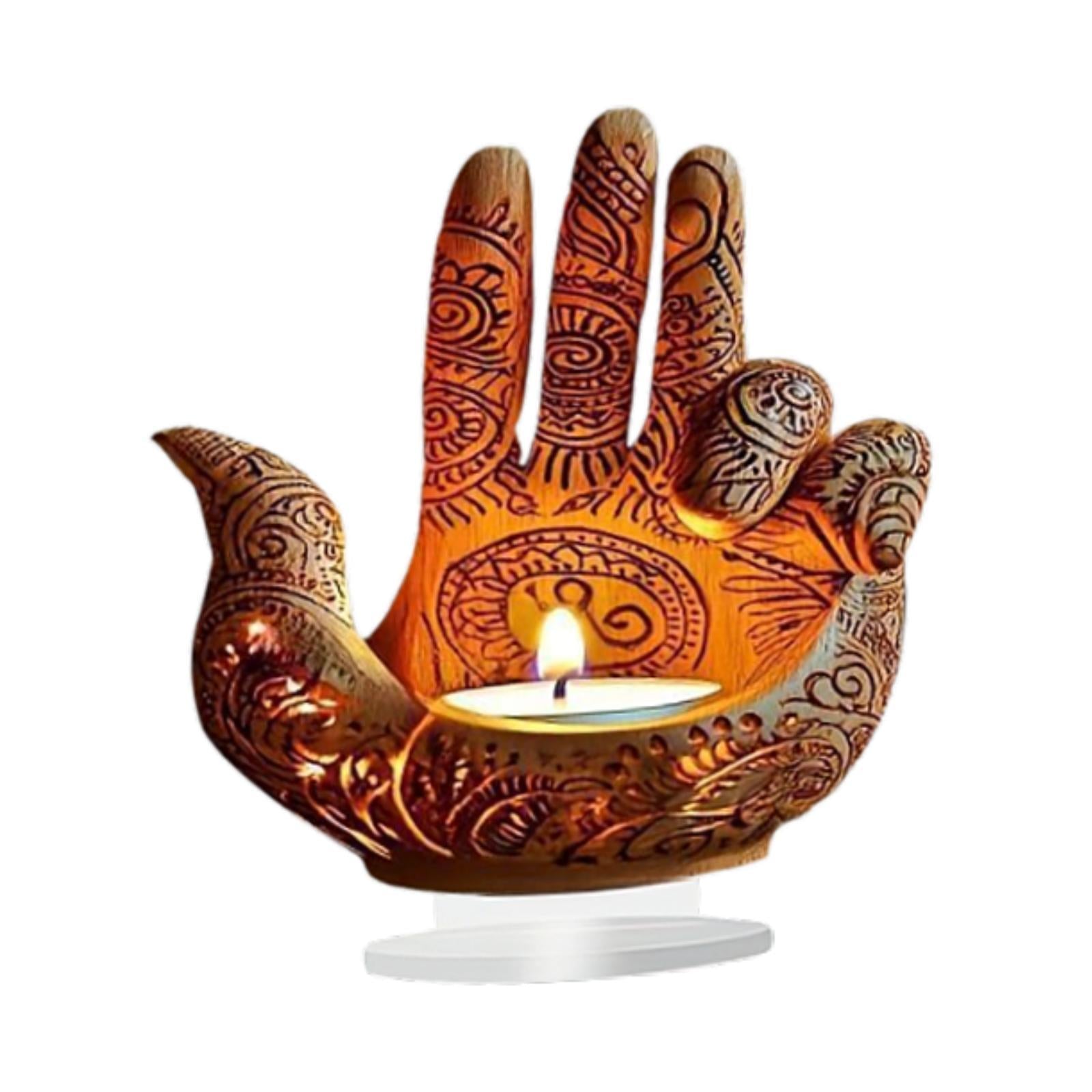 Hand Desktop Ornament 2D Flat Crafts Table Centerpiece for Living Room Hotel