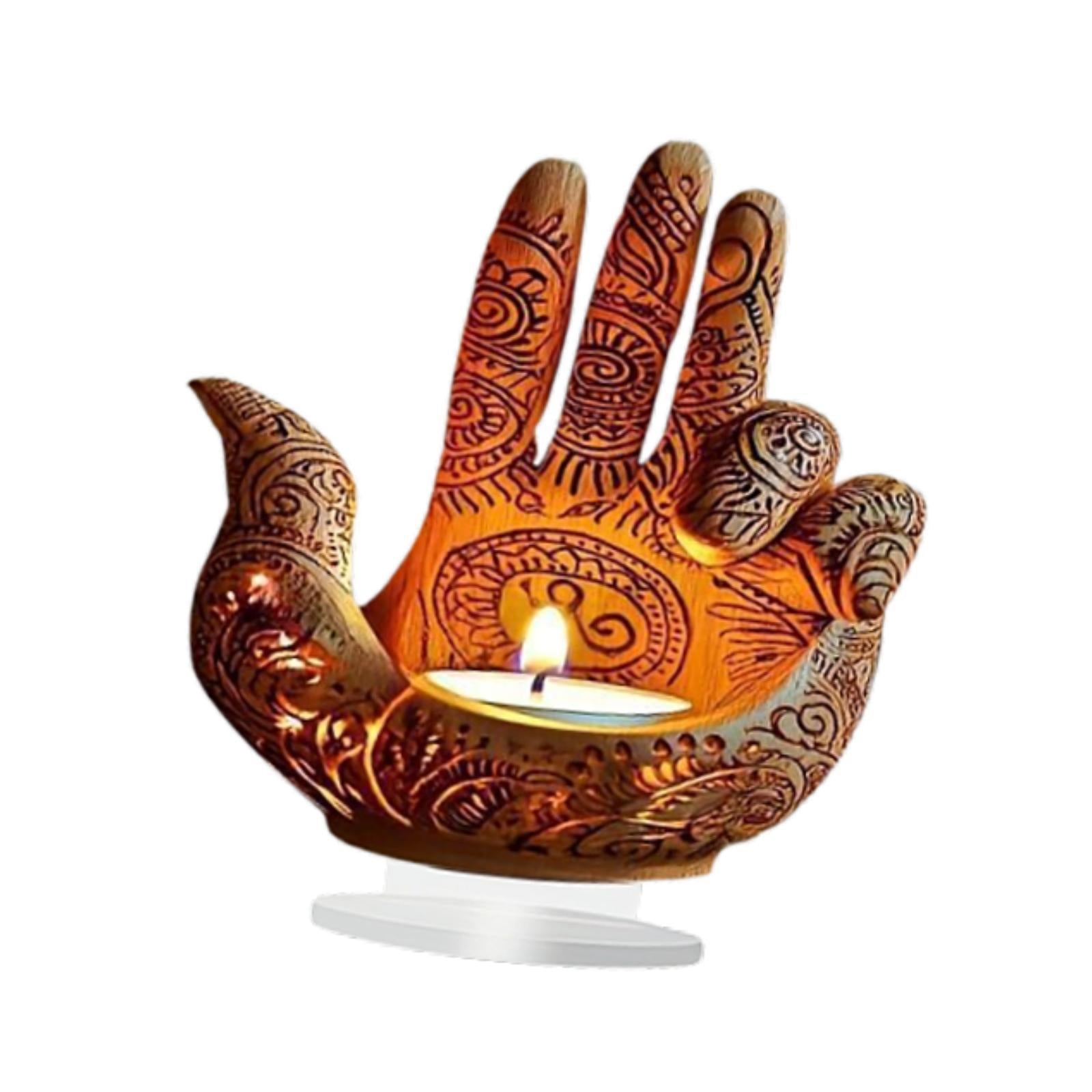 Hand Desktop Ornament 2D Flat Crafts Table Centerpiece for Living Room Hotel