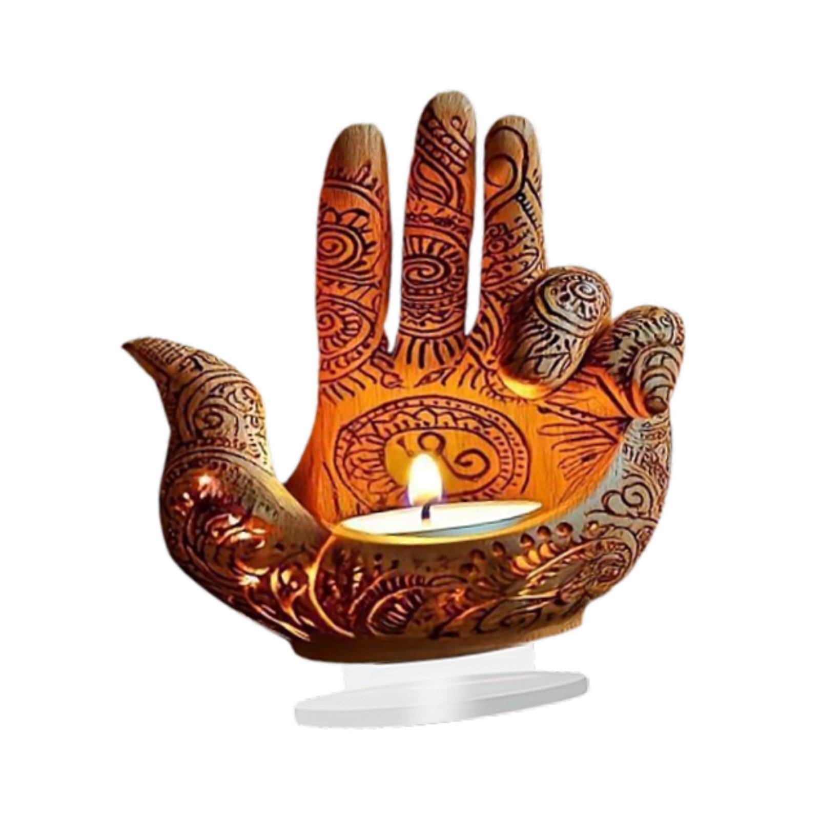 Hand Desktop Ornament 2D Flat Crafts Table Centerpiece for Living Room Hotel