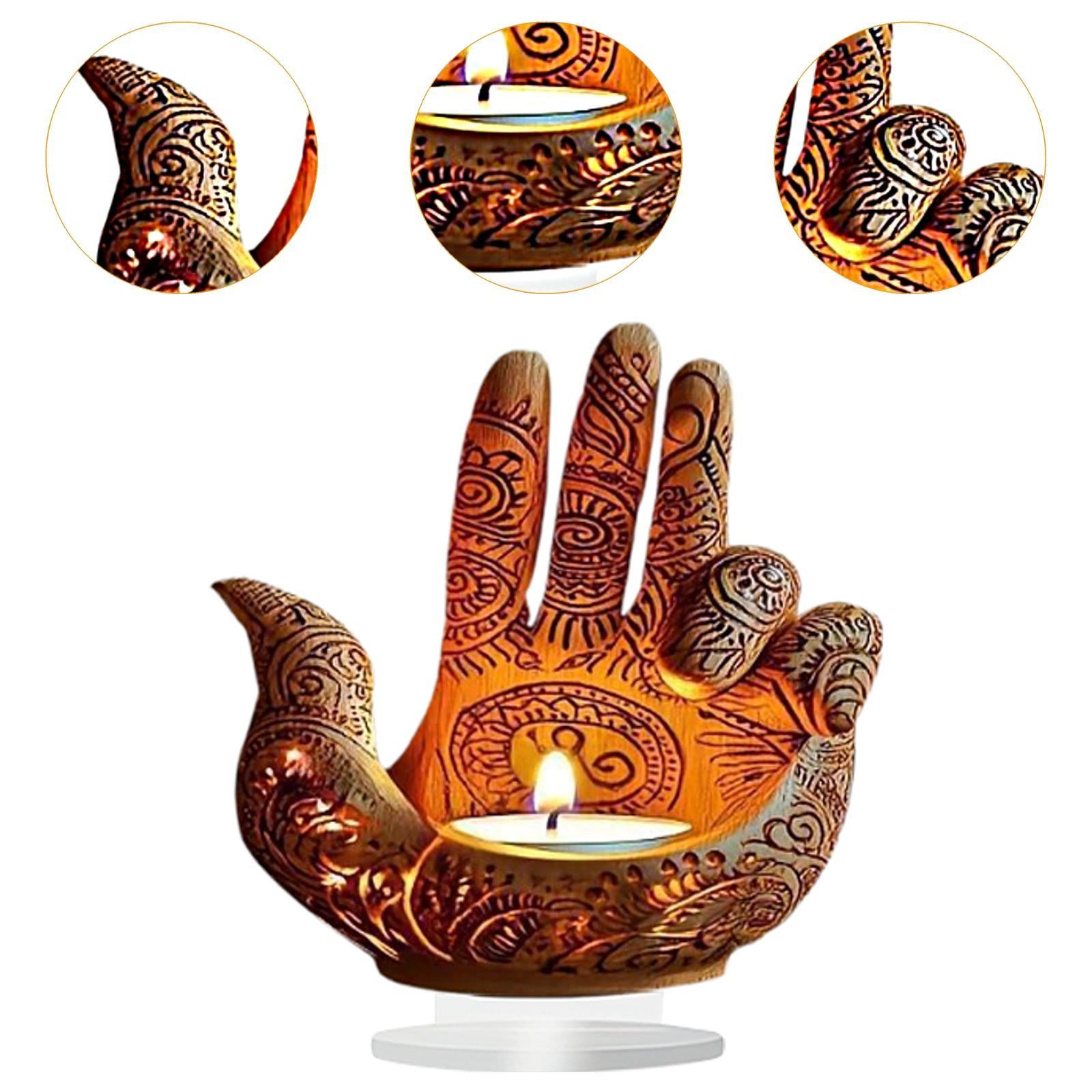 Hand Desktop Ornament 2D Flat Crafts Table Centerpiece for Living Room Hotel