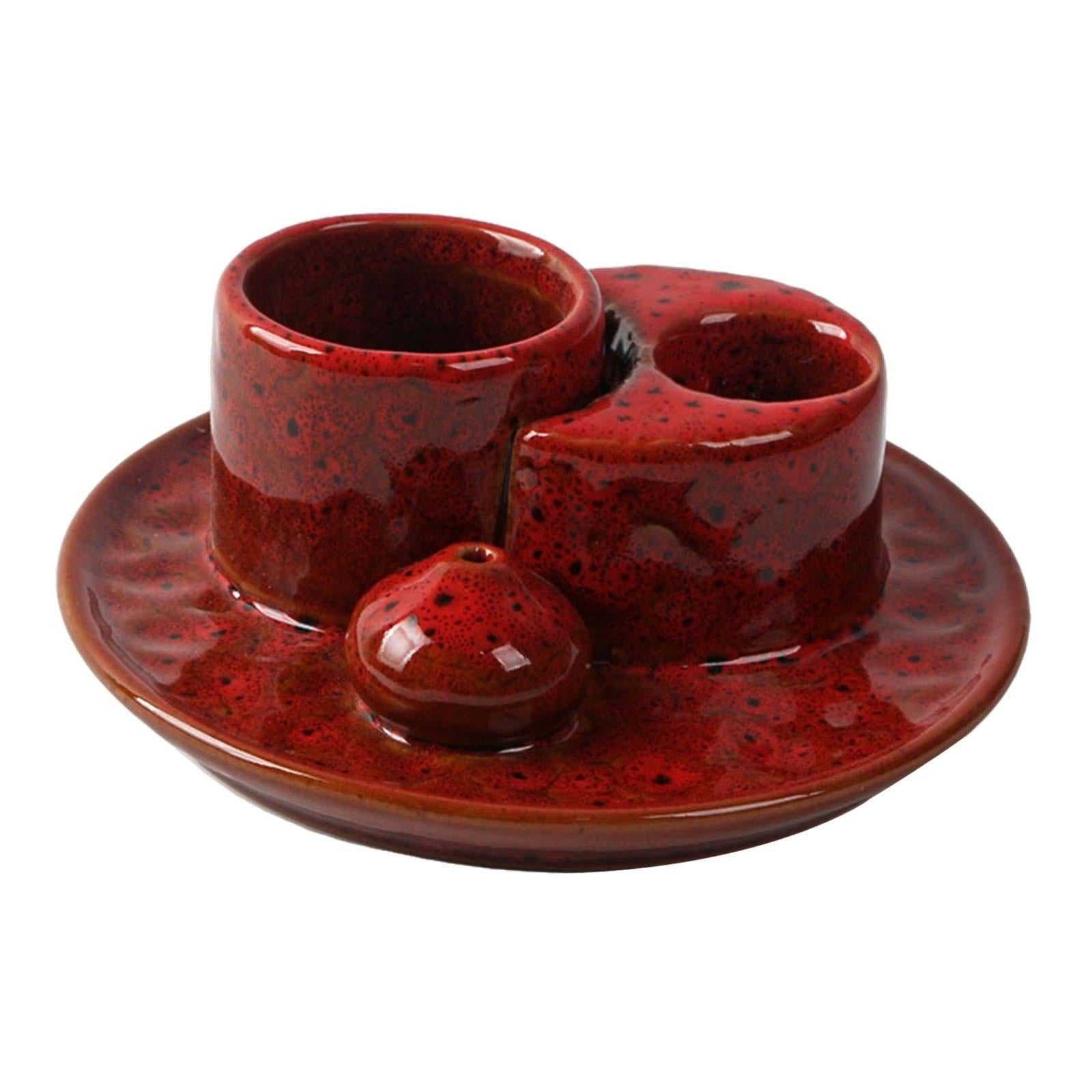 Palo Santo Sticks Holder Desk Incense Burner for Cabinet Bedroom Living Room Red