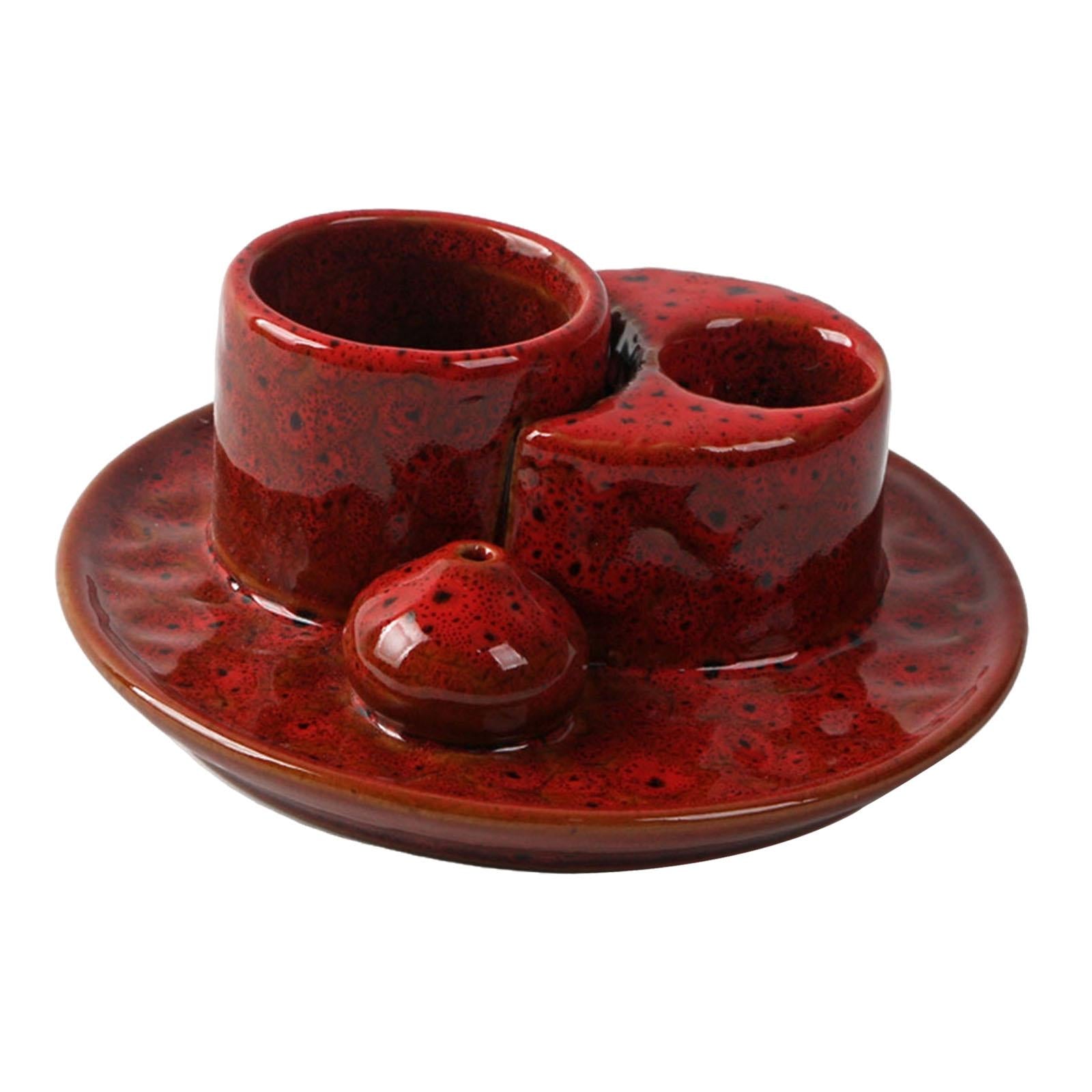 Palo Santo Sticks Holder Desk Incense Burner for Cabinet Bedroom Living Room Red